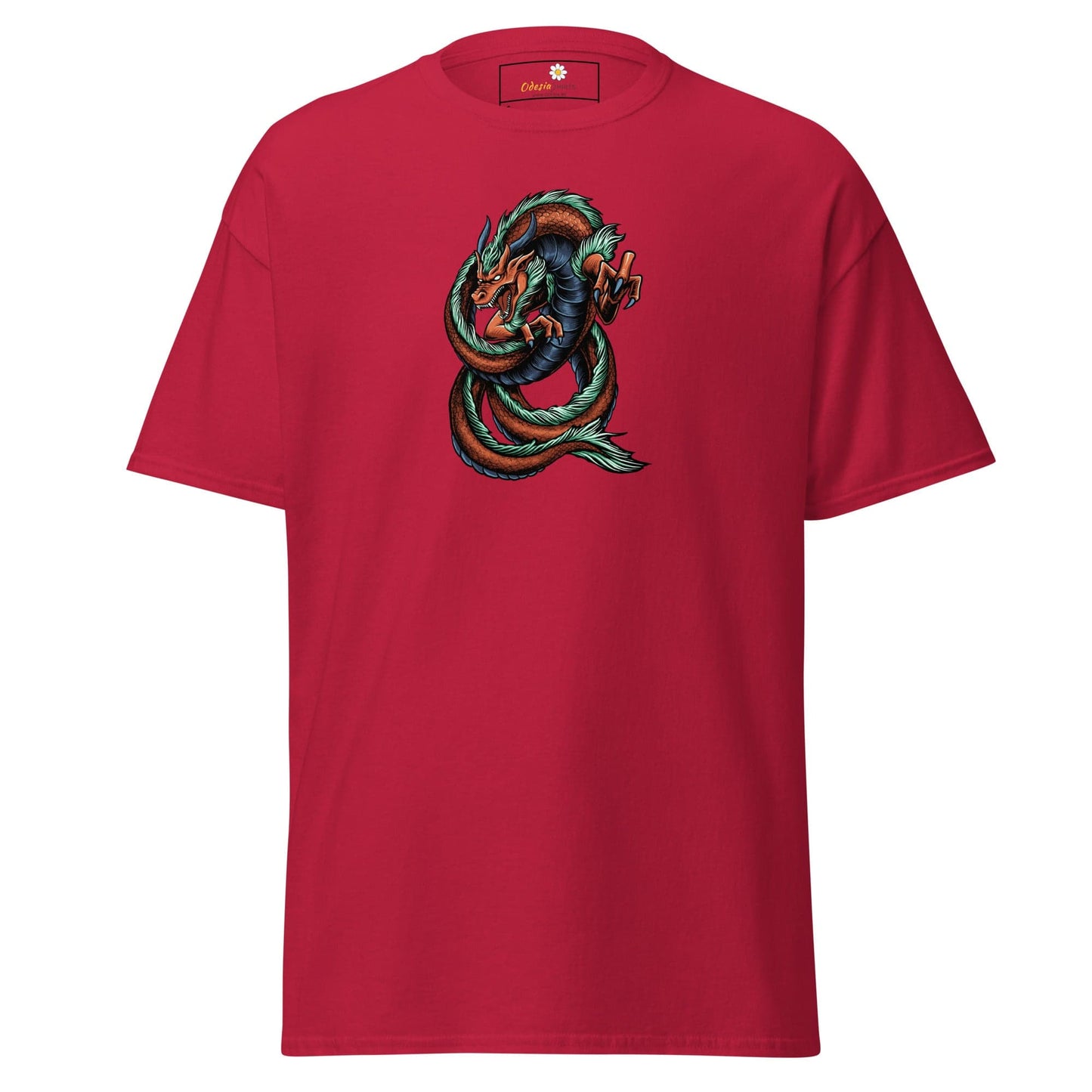 Unisex classic tee - MYSTIC RED GREEN DRAGON - REGULAR - Cardinal / S