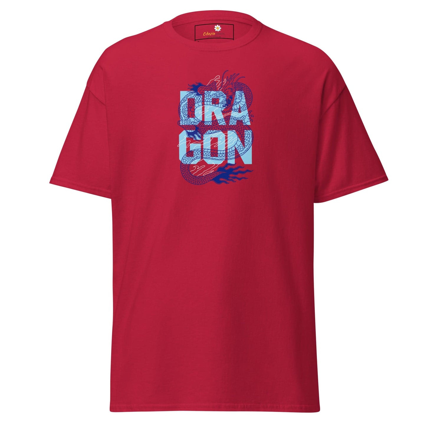 Unisex classic t-shirt - MYSTIC BLUE DRAGON - REGULAR - Cardinal / S