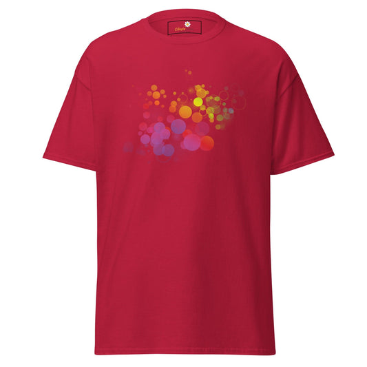Unisex classic tee - ABSTRACT BUBBLES - REGULAR - Cardinal / S