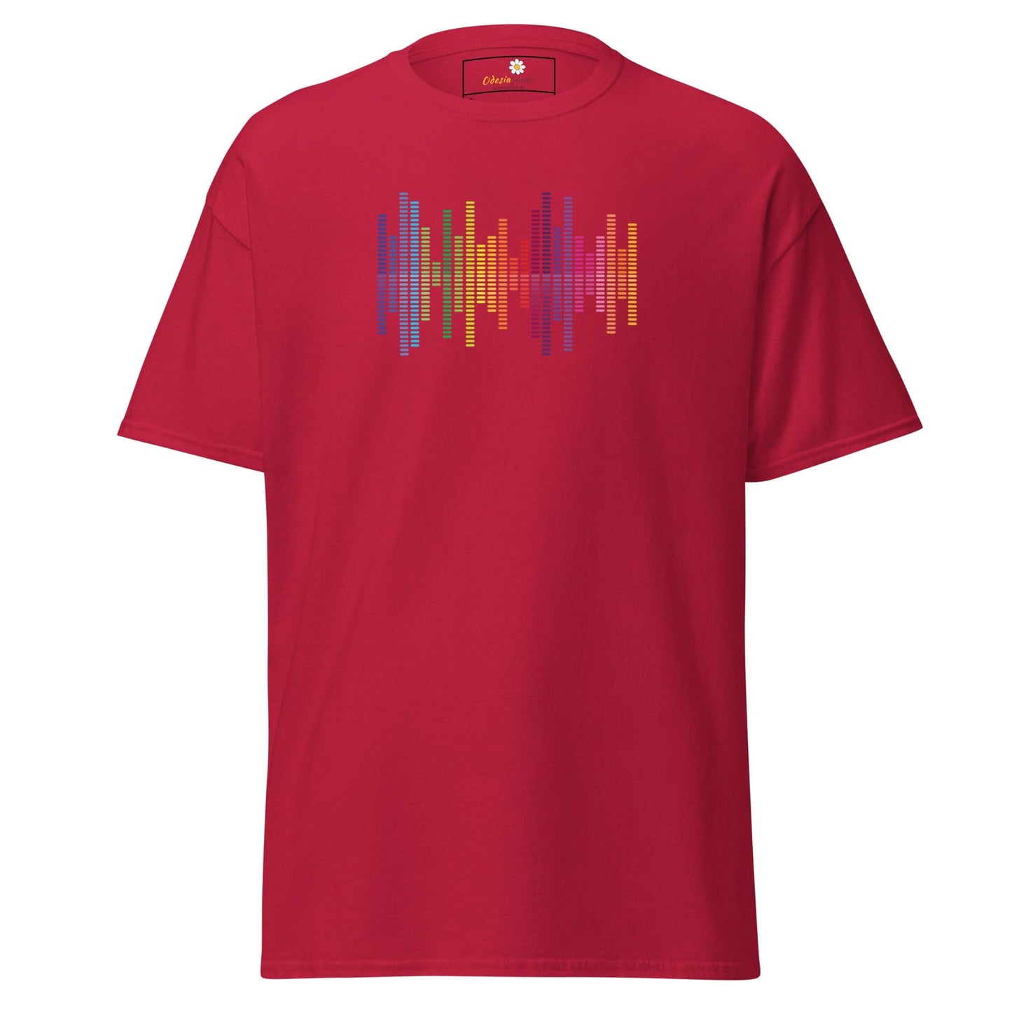 Unisex classic tee - MUSIC AUDIO SPECTRUM - REGULAR - Cardinal / S