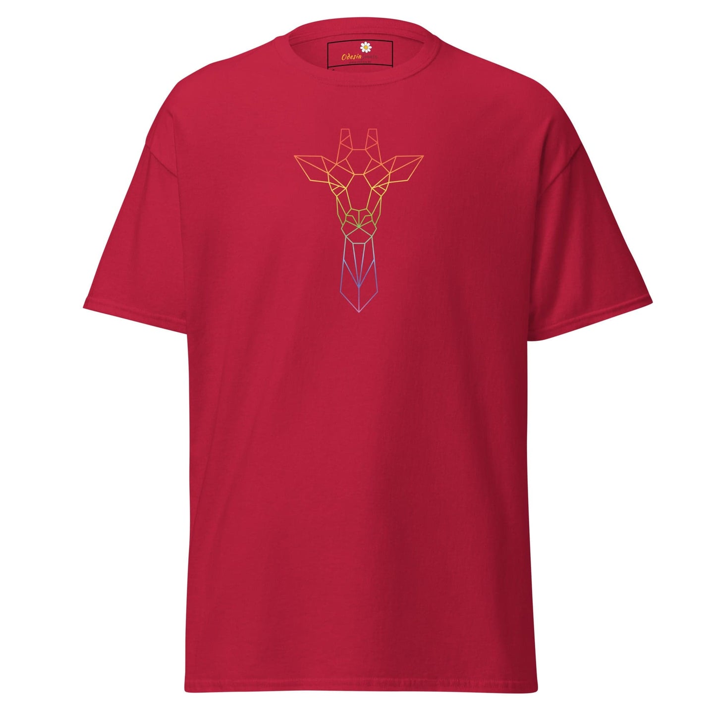Unisex classic t-shirt - WILD LIFE GIRAFFE - REGULAR - Cardinal / S