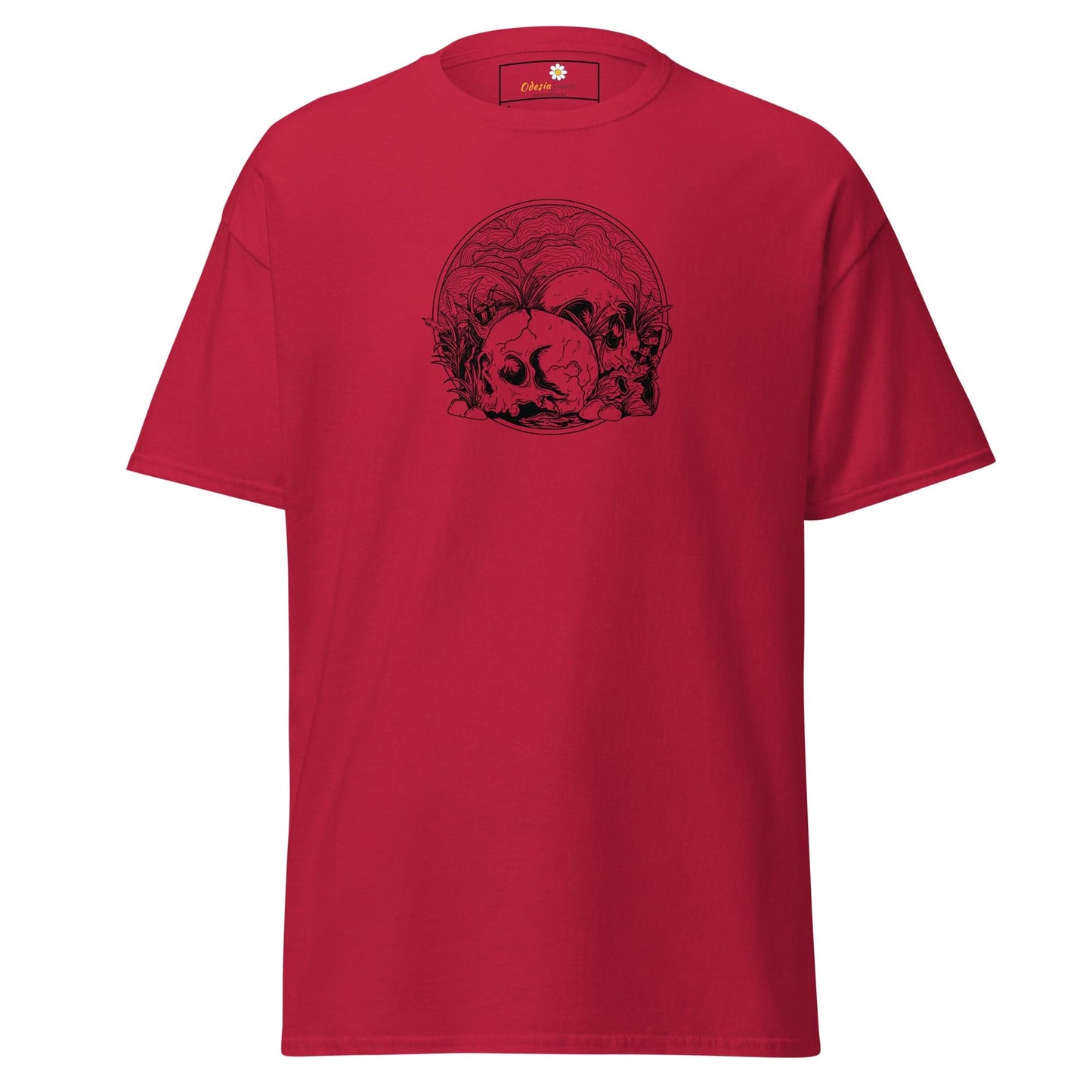 Unisex classic t-shirt - SKULL SUMMER SKULLS - REGULAR - Cardinal / S