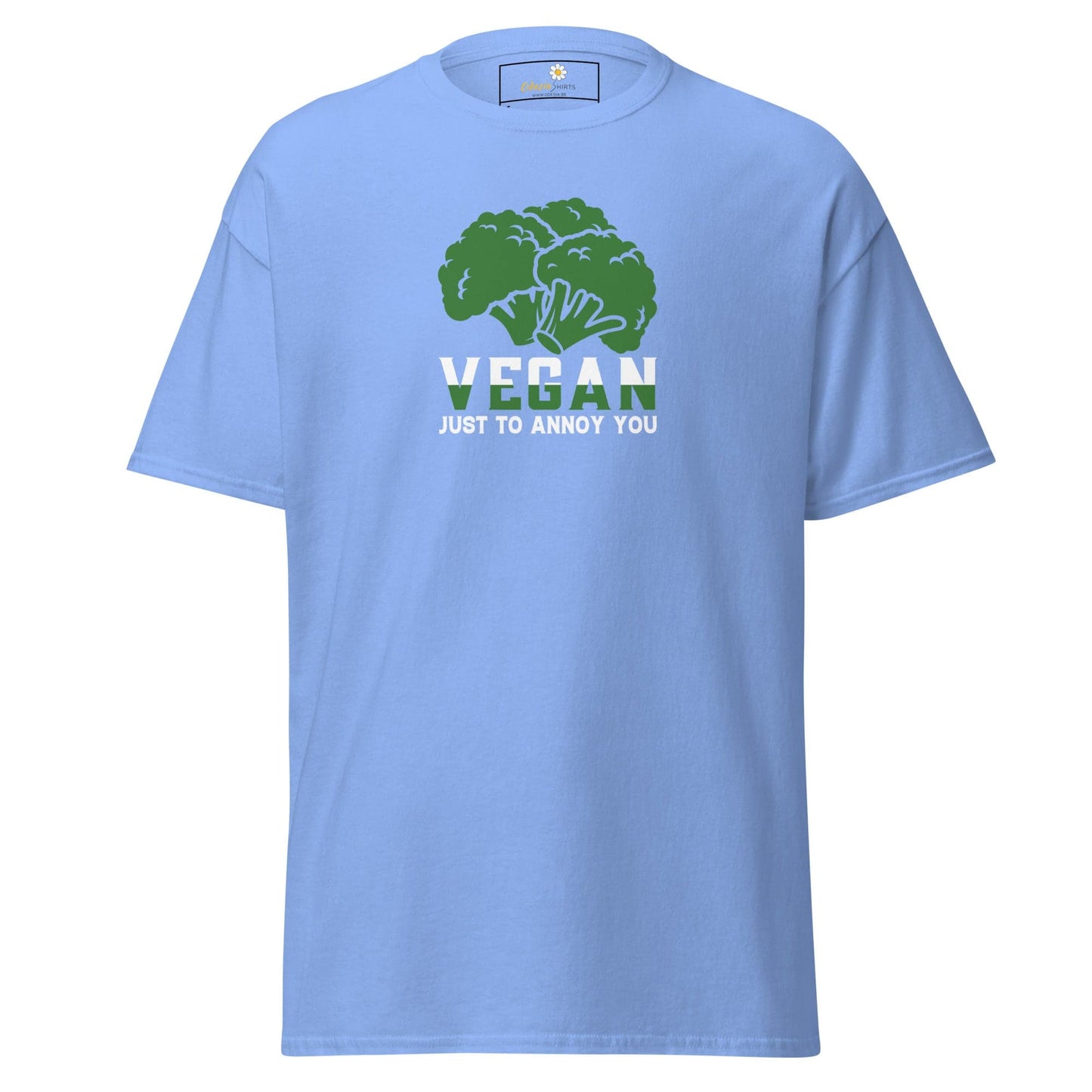 Unisex classic tee - GREEN VEGAN TO ANNOY YOU - REGULAR - Carolina Blue / S