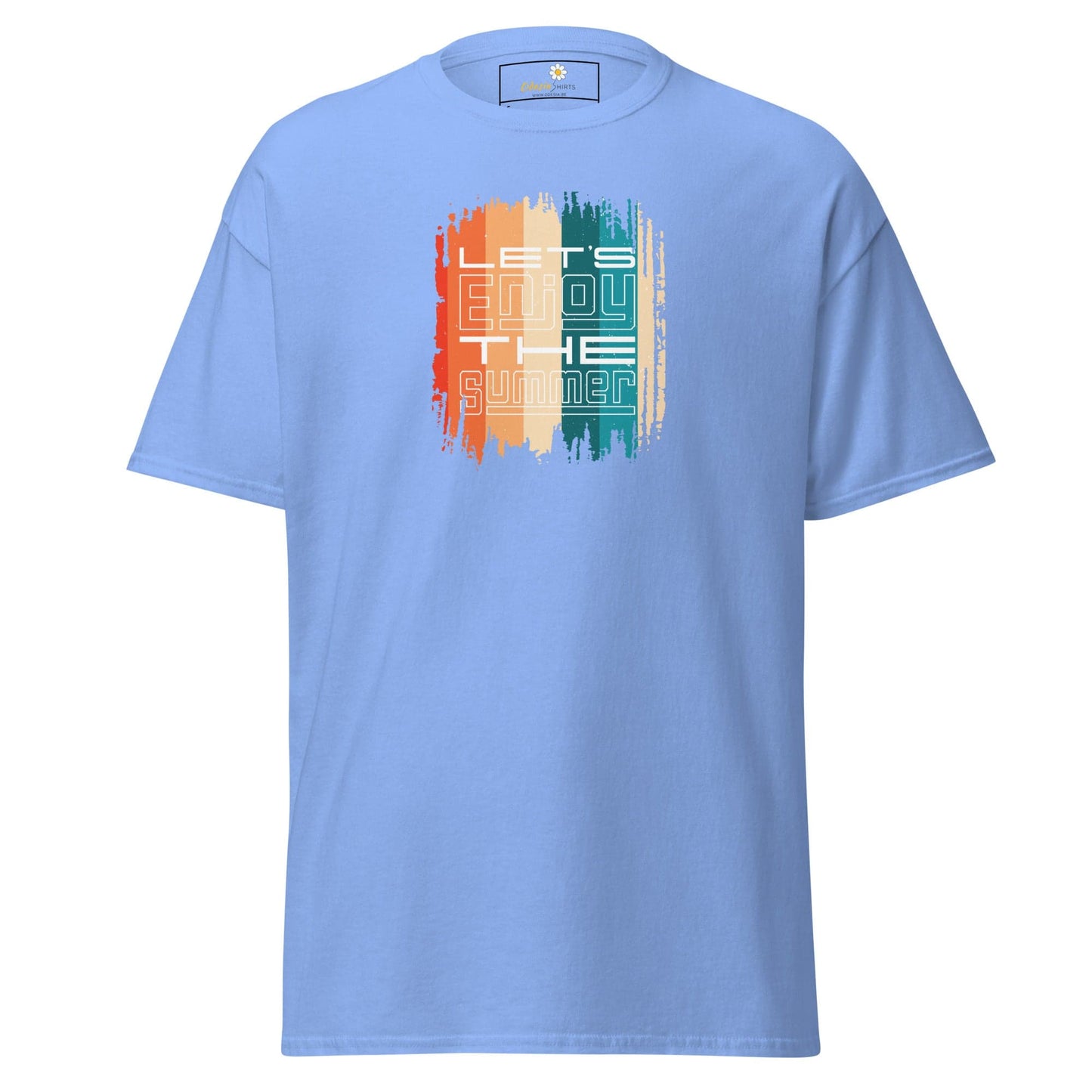Unisex classic t-shirt - SUMMER LETS ENJOY - REGULAR - Carolina Blue / S