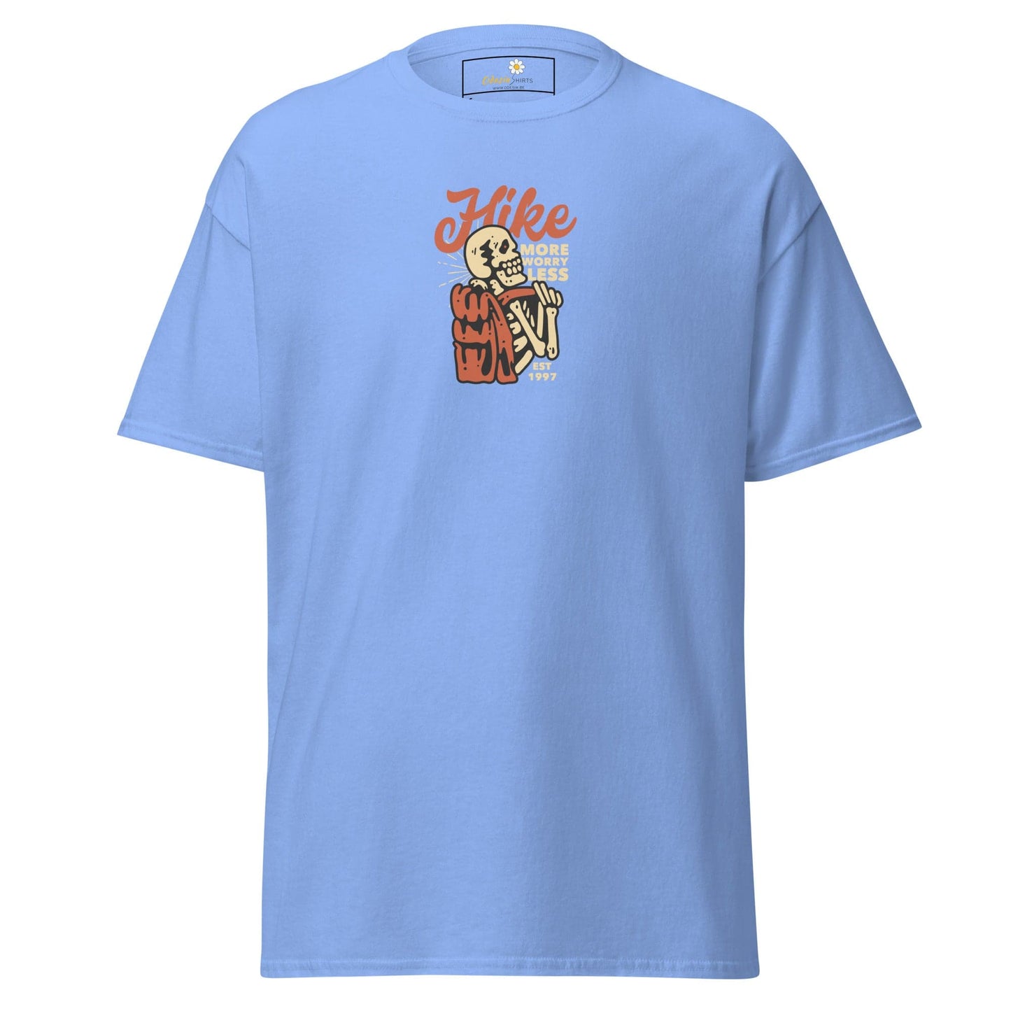 Unisex classic tee - SKULL SPORT HIKE MORE - REGULAR - Carolina Blue / S