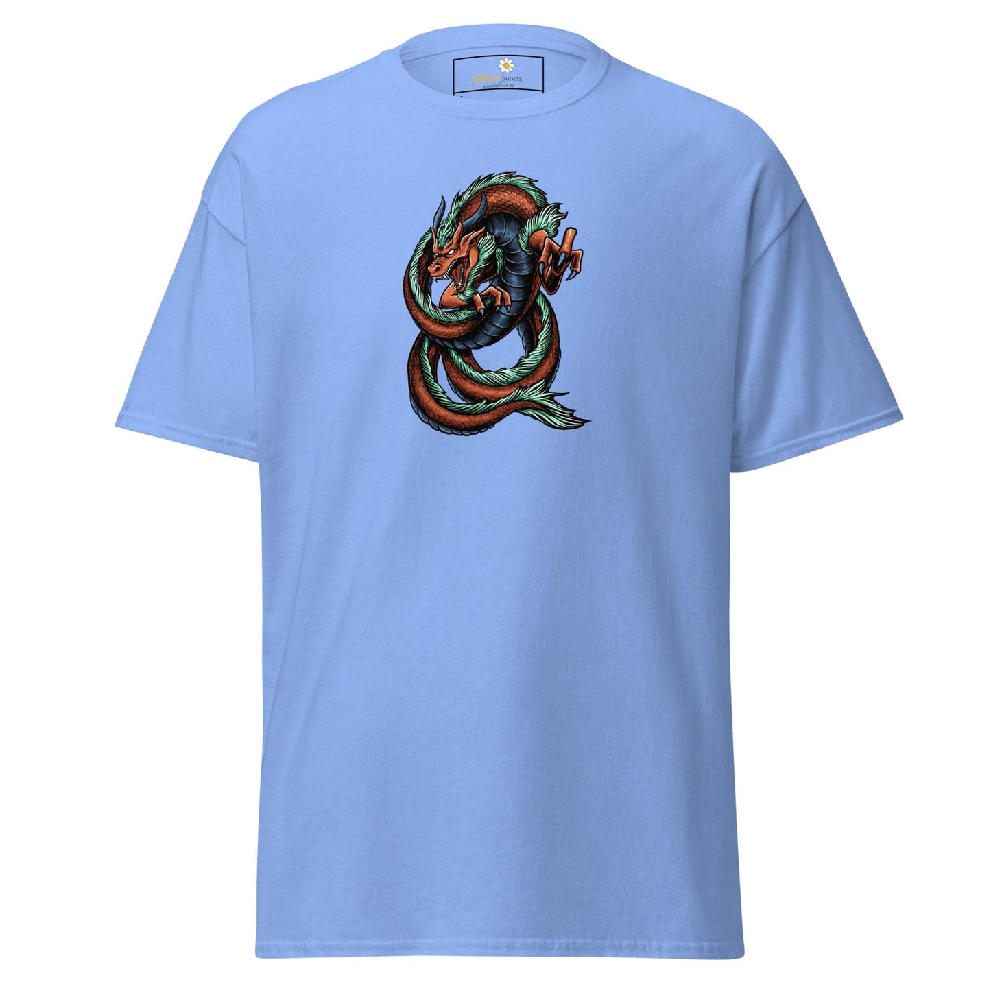 Unisex classic tee - MYSTIC RED GREEN DRAGON - REGULAR - Carolina Blue / S