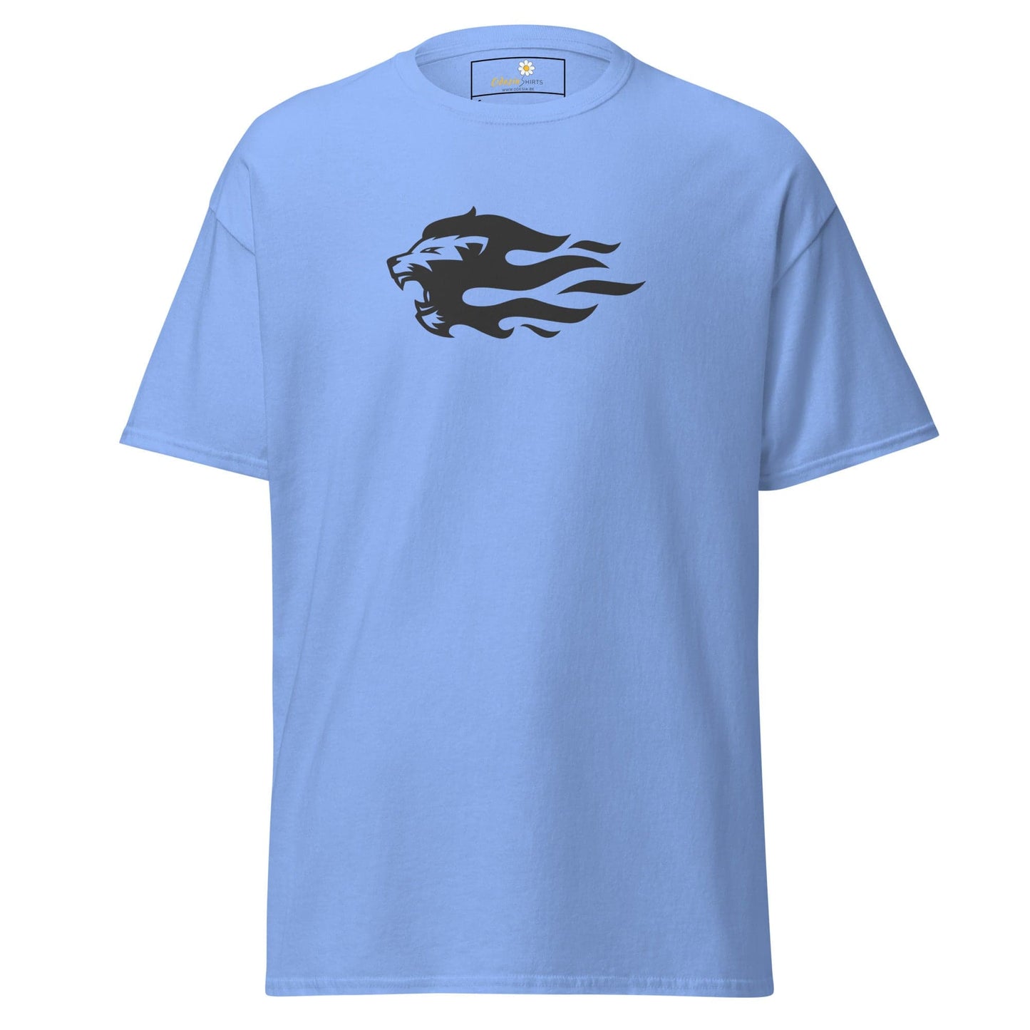 Unisex classic tee - WILD LIFE LION HEAD FLAME - REGULAR - Carolina Blue / S
