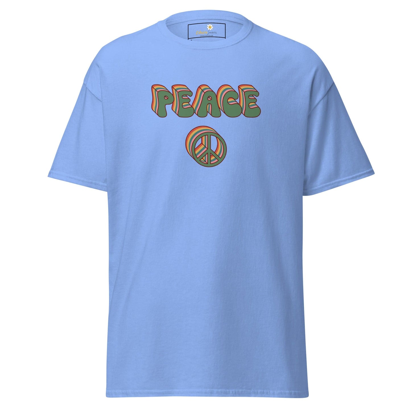 Unisex classic t-shirt - TEXT PEACE - REGULAR - Carolina Blue / S