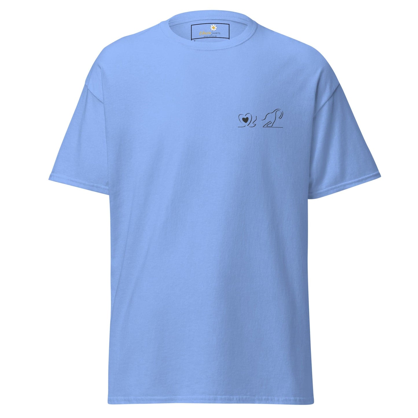 Unisex classic tee - ANIMALS LOVE CAT POCKET - REGULAR - Carolina Blue / S