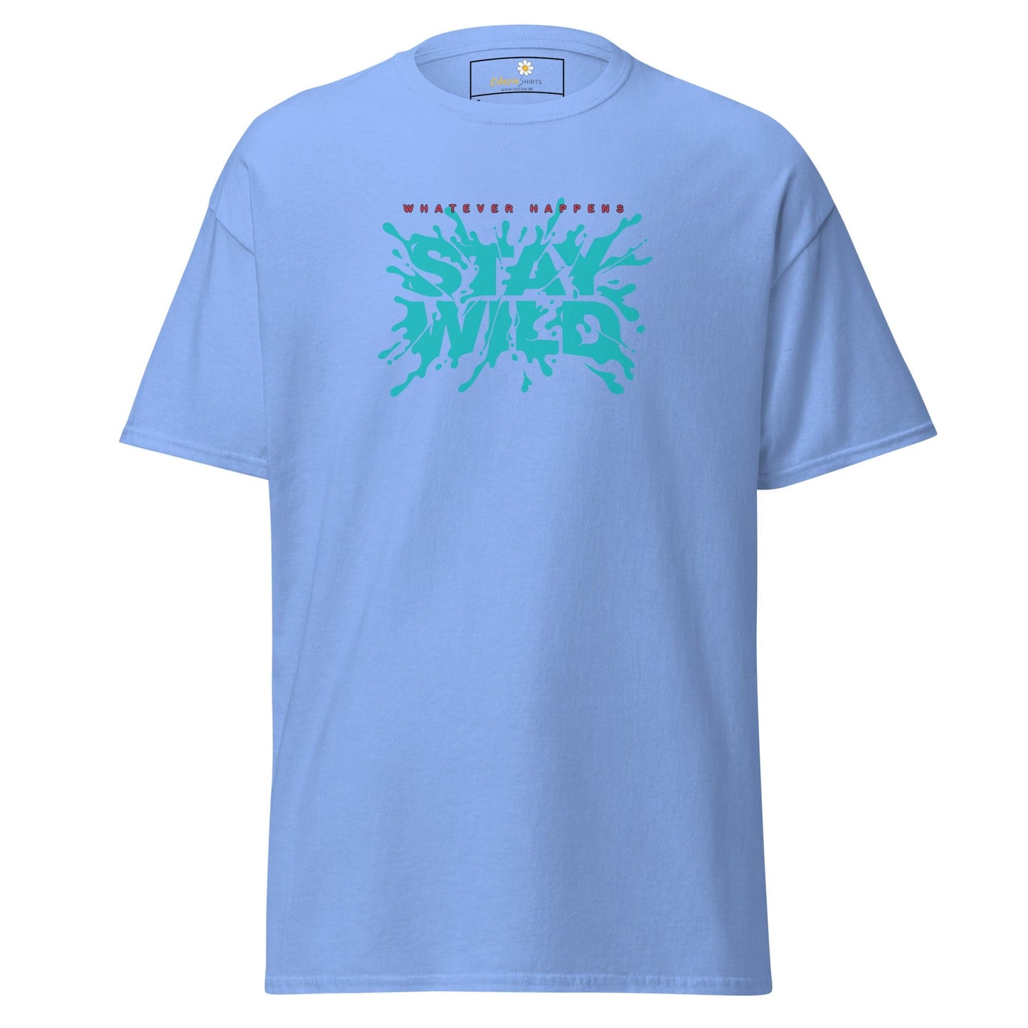 Unisex classic t-shirt - TEXT STAY WILD - REGULAR - Carolina Blue / S