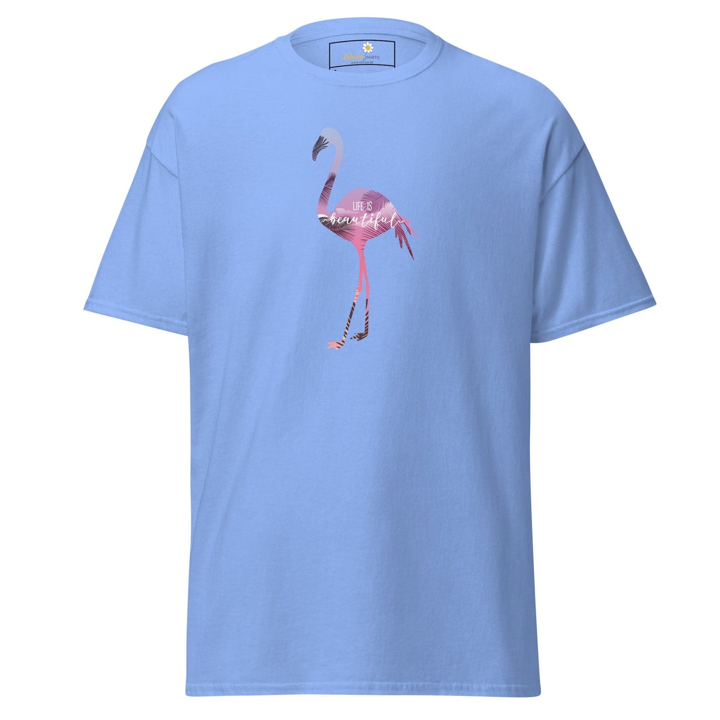 Unisex classic tee - WILD LIFE FLAMINGO - REGULAR - Carolina Blue / S