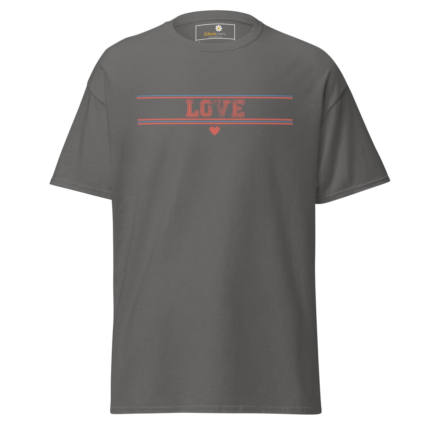 Unisex classic t-shirt - TEXt LOVE - REGULAR - Charcoal / S