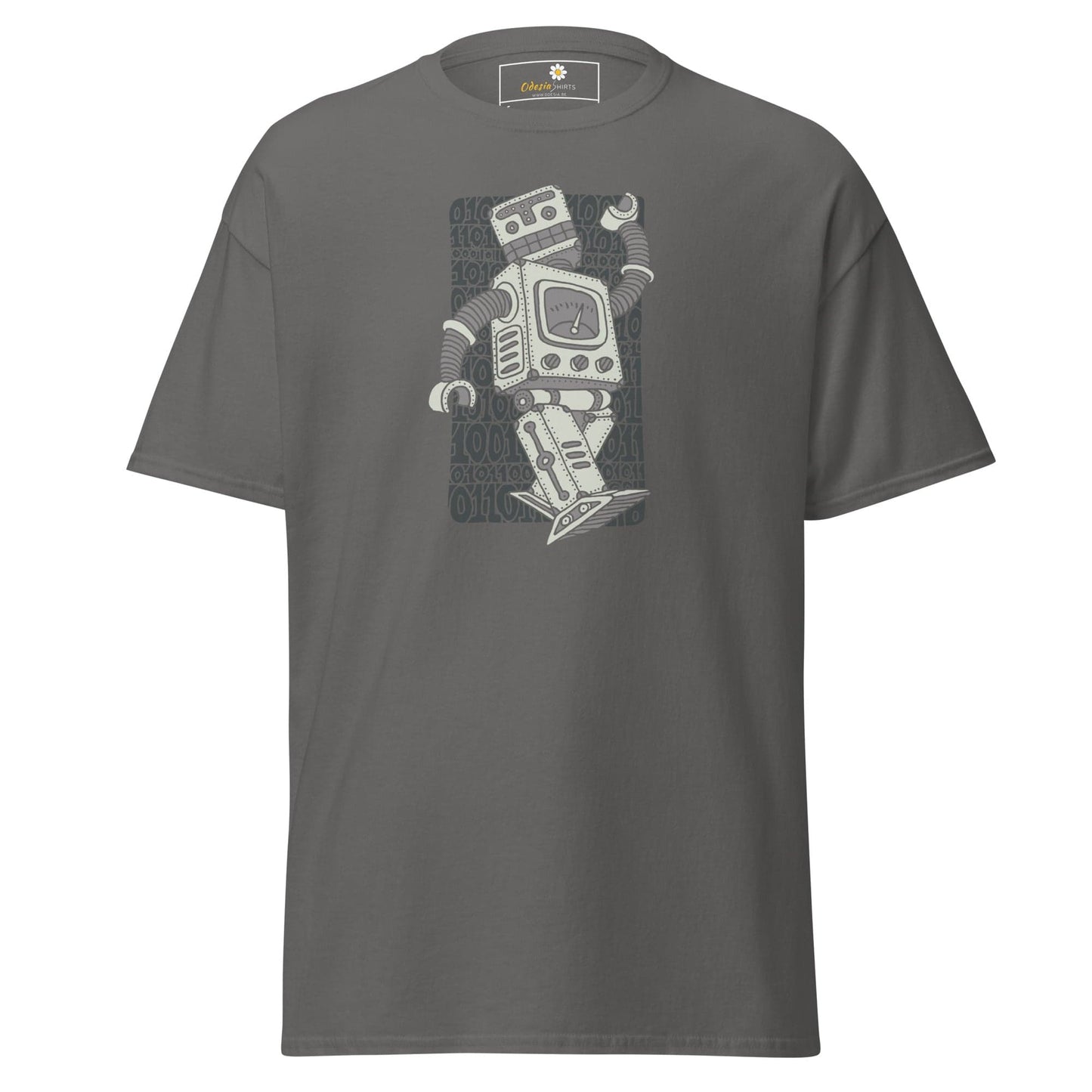 Unisex classic t-shirt - FANTASY ROBOTS NEVER DIE - REGULAR - Charcoal / S