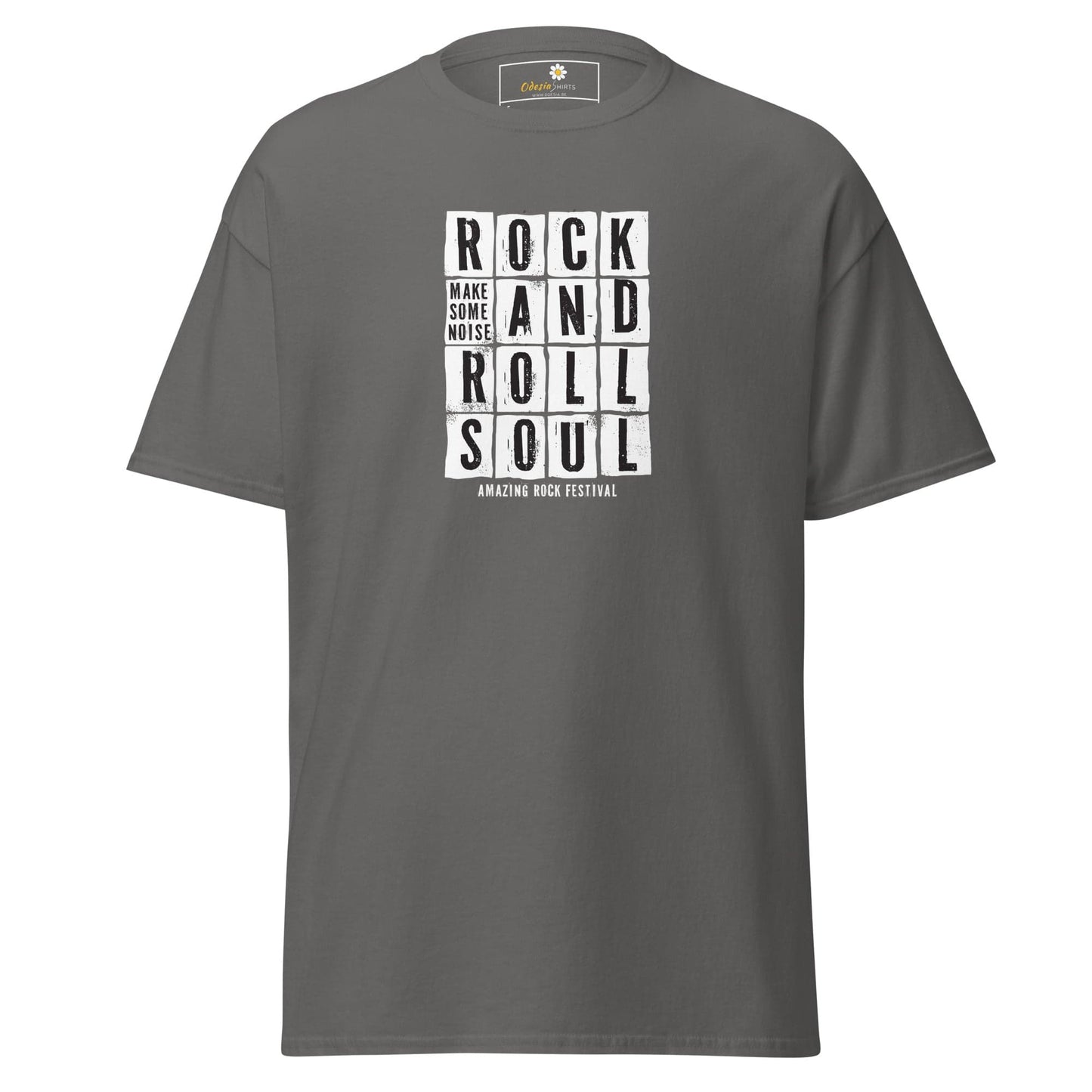 Unisex classic t-shirt - MUSIC ROCK AND ROLL SOUL - REGULAR - Charcoal / S