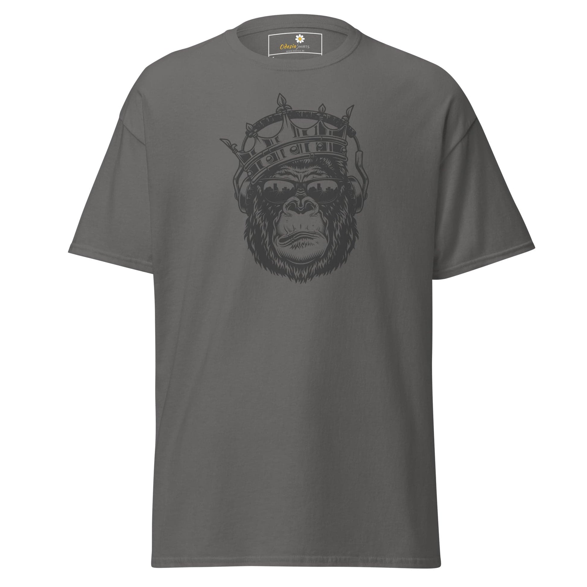 Unisex classic t-shirt - WILD LIFE MONKEY KING -REGULAR - Charcoal / S