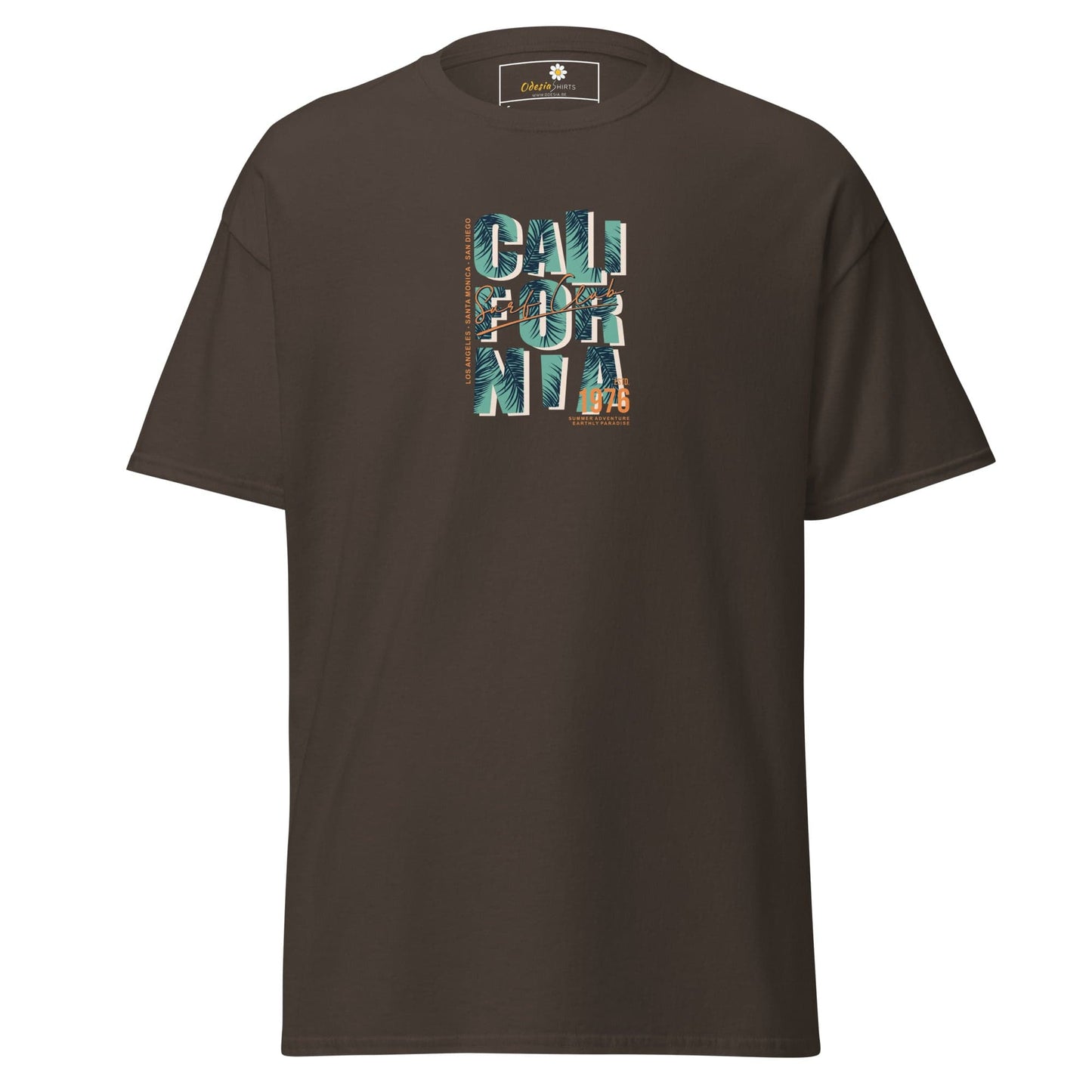 Unisex classic tee - TEXT CALIFORNIA - REGULAR - Dark Chocolate / S