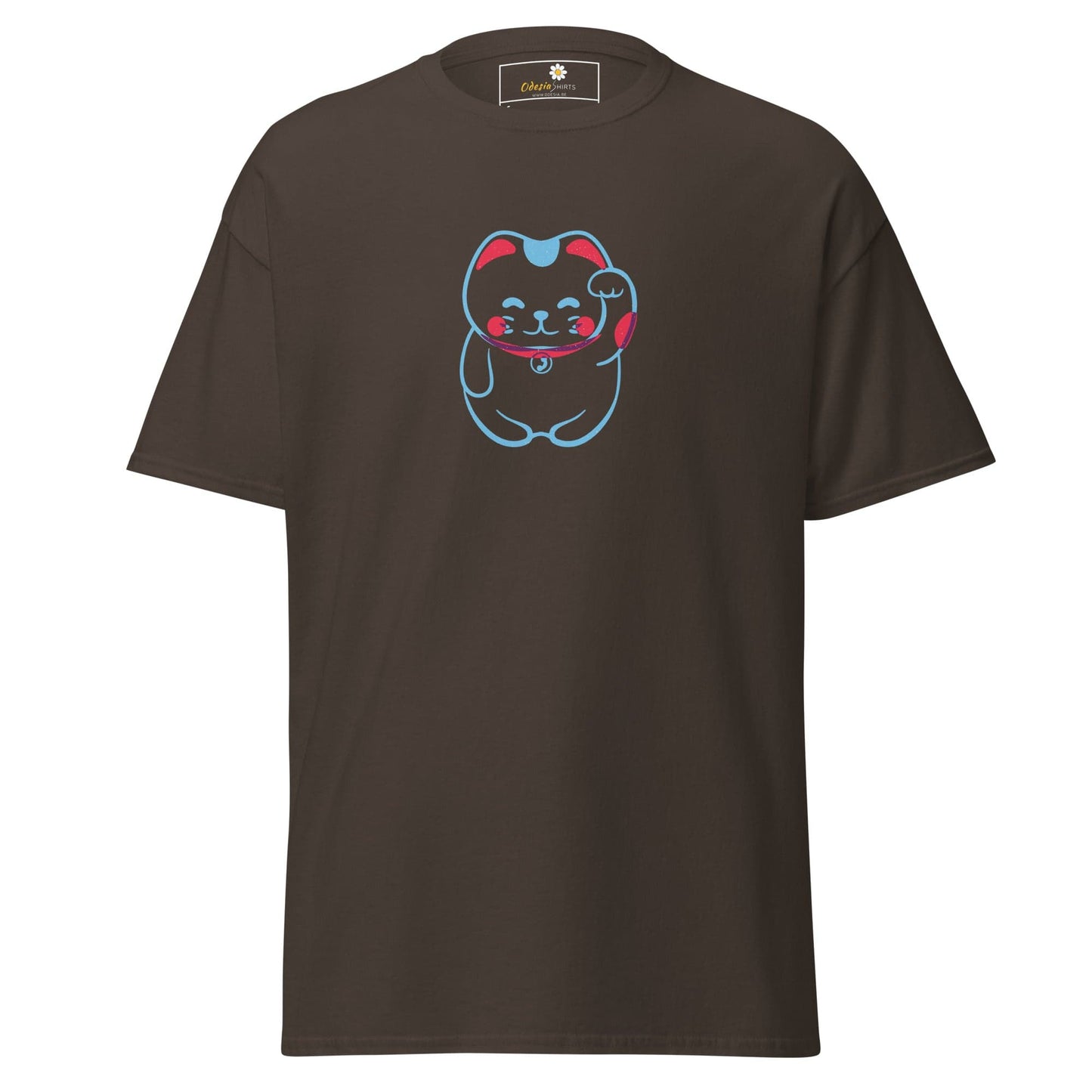 Unisex classic tee - ANIMALS SPIRITUAL LUCKY CAT 1 - REGULAR - Dark Chocolate / S