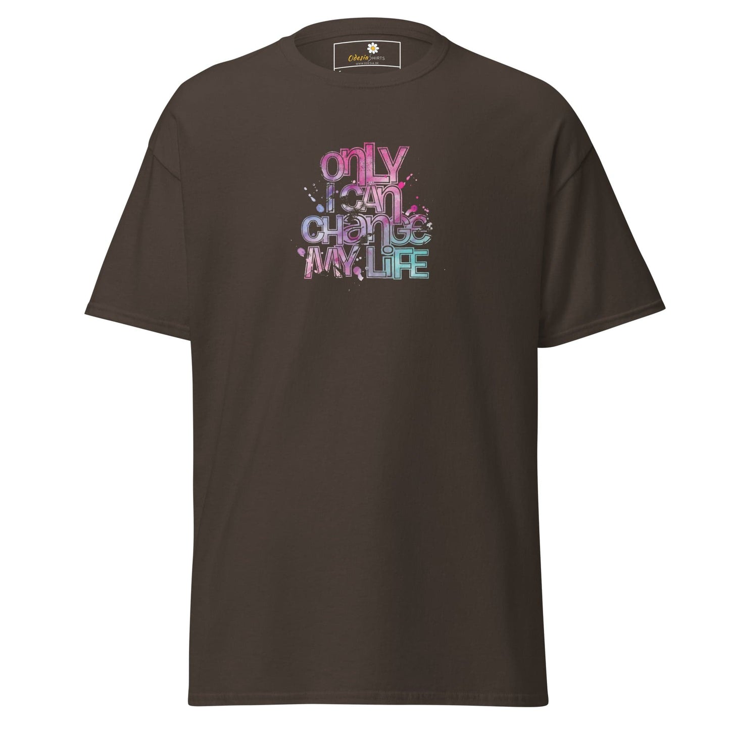 Unisex classic tee - TEXT ONLY I CAN CHANGE - REGULAR - Dark Chocolate / S