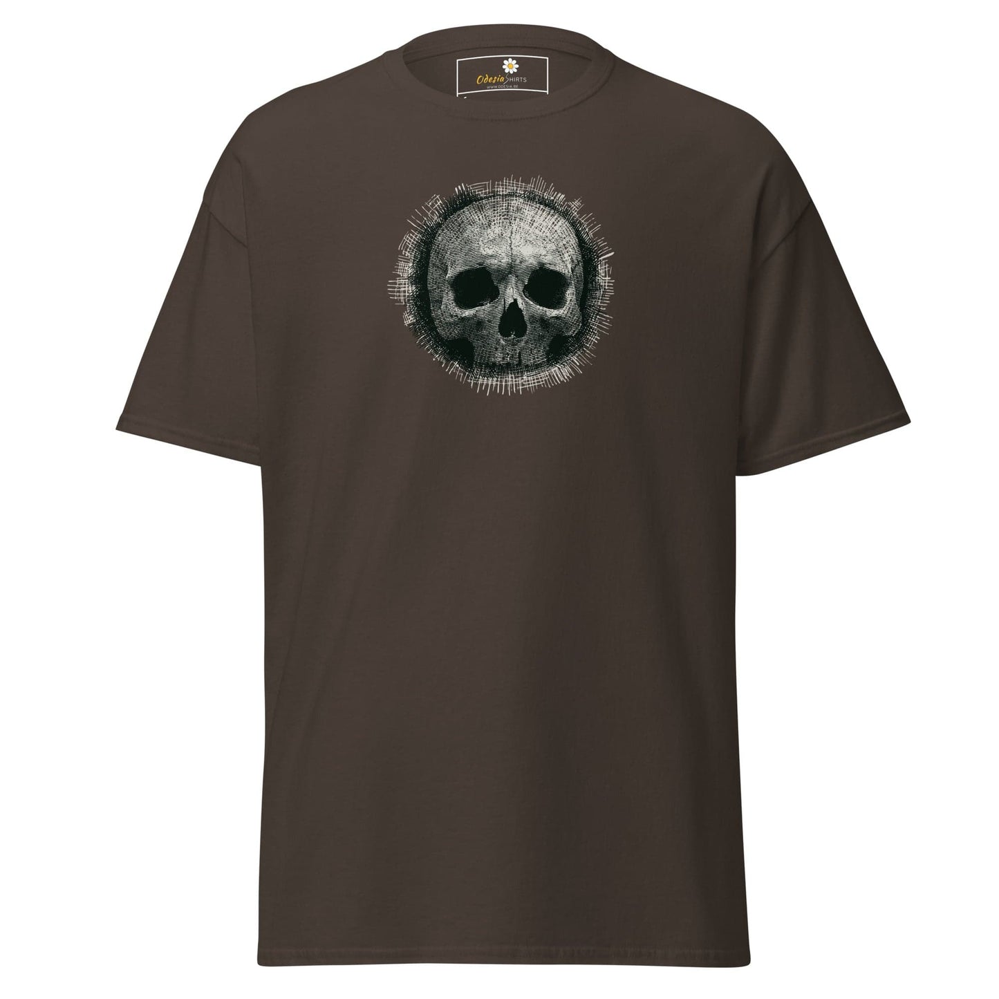 Unisex classic tee - SKULL - REGULAR - Dark Chocolate / S