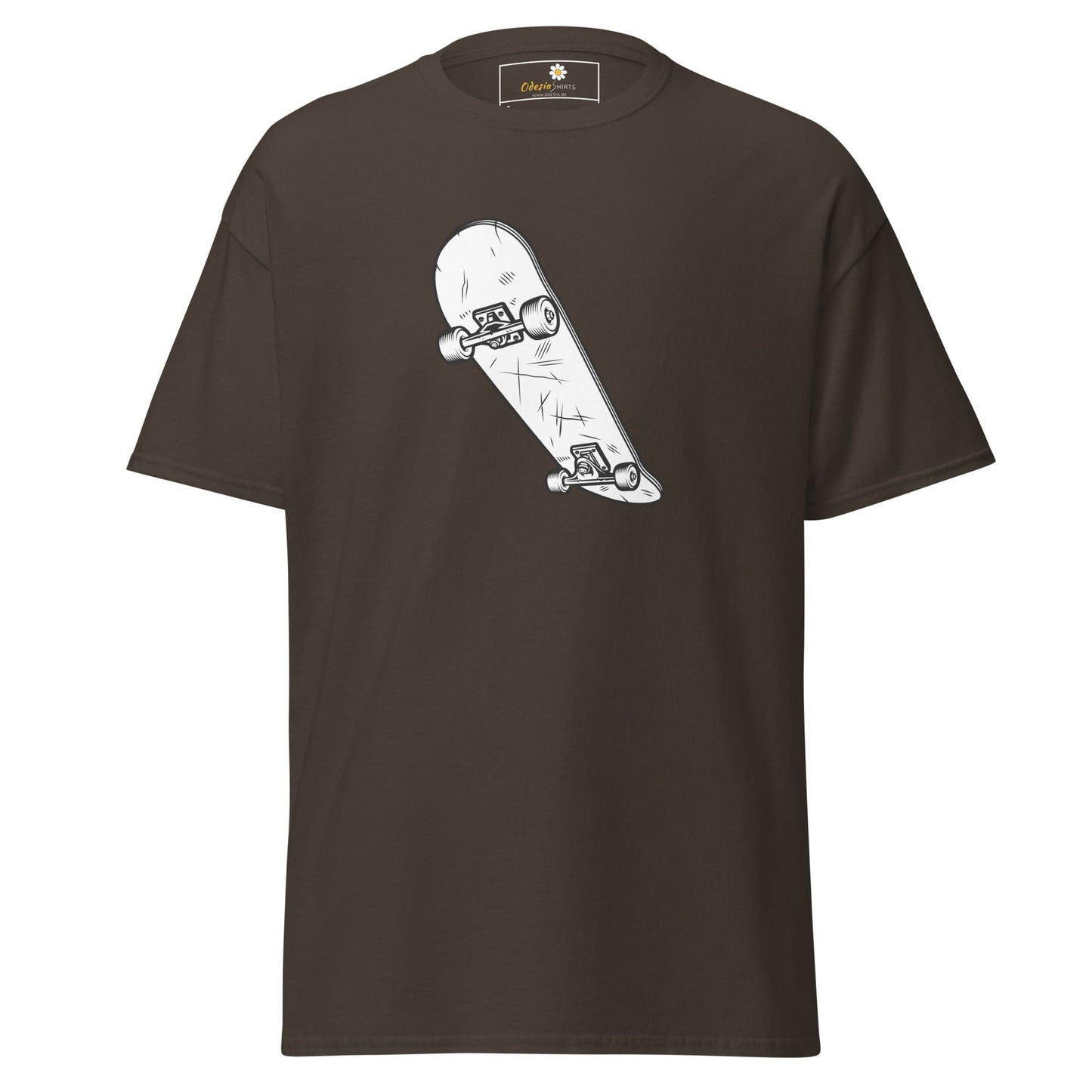Unisex classic t-shirt - SPORT SKATEBOARD - REGULAR - Dark Chocolate / S