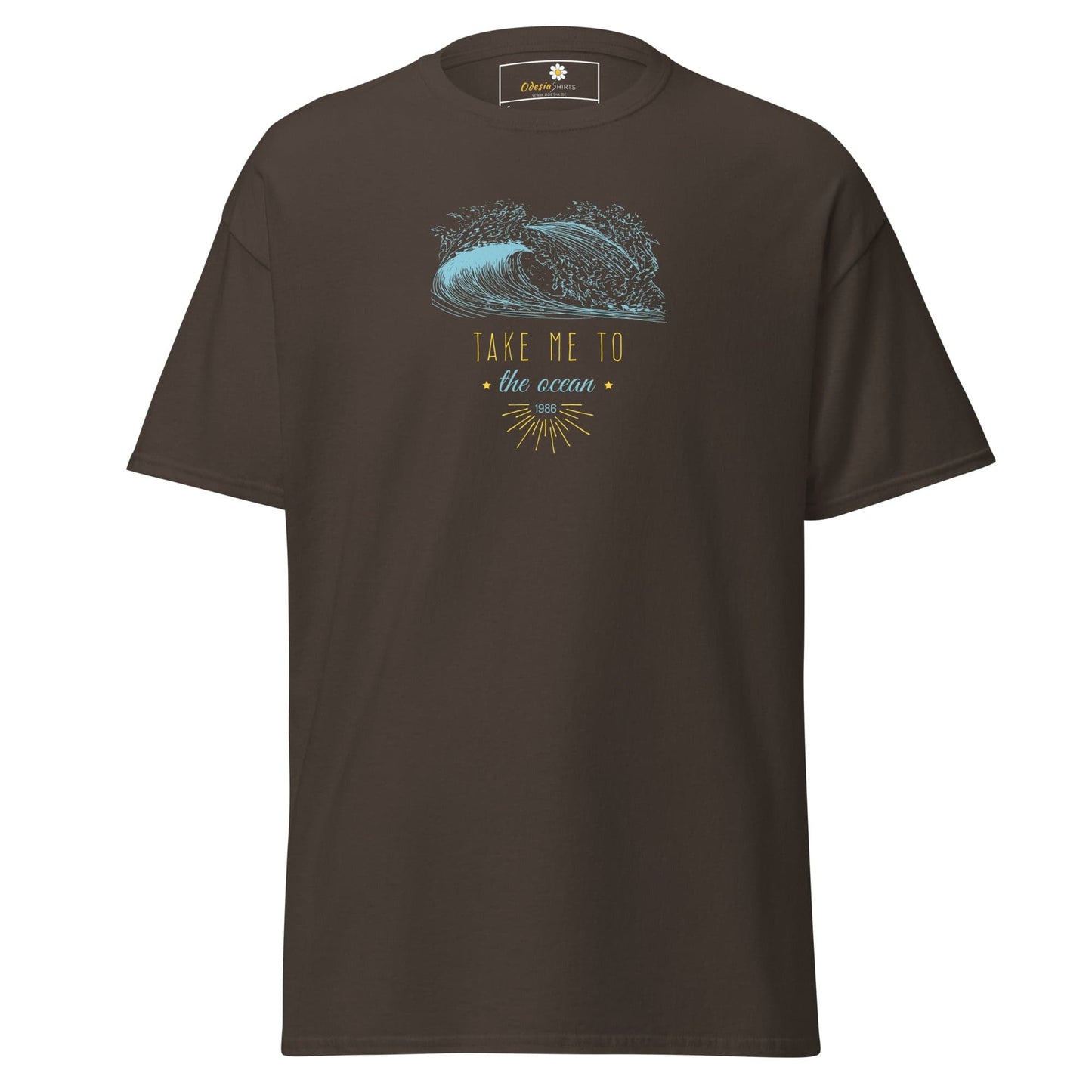 Unisex classic t-shirt - SEALIFE TAKE ME TO THE OCEAN - REGULAR - Dark Chocolate / S