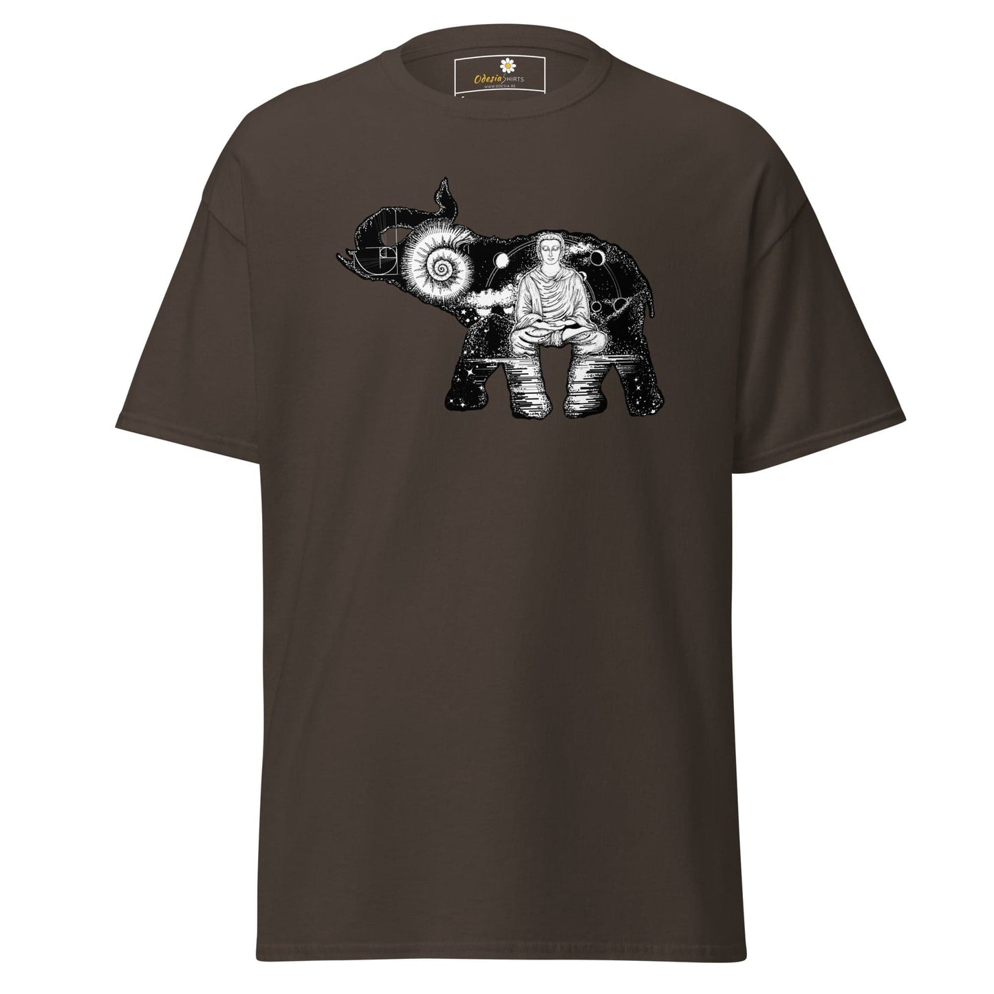 Unisex classic t-shirt - MYSTIC ELEPHANT MEDITATION - REGULAR - Dark Chocolate / S
