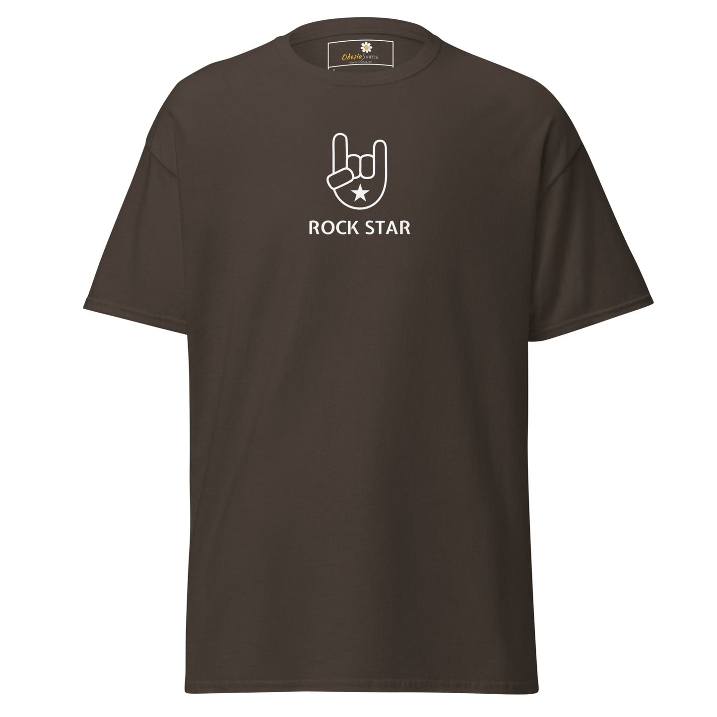 Unisex classic tee - MUSIC ROCK STAR - REGULAR - Dark Chocolate / S