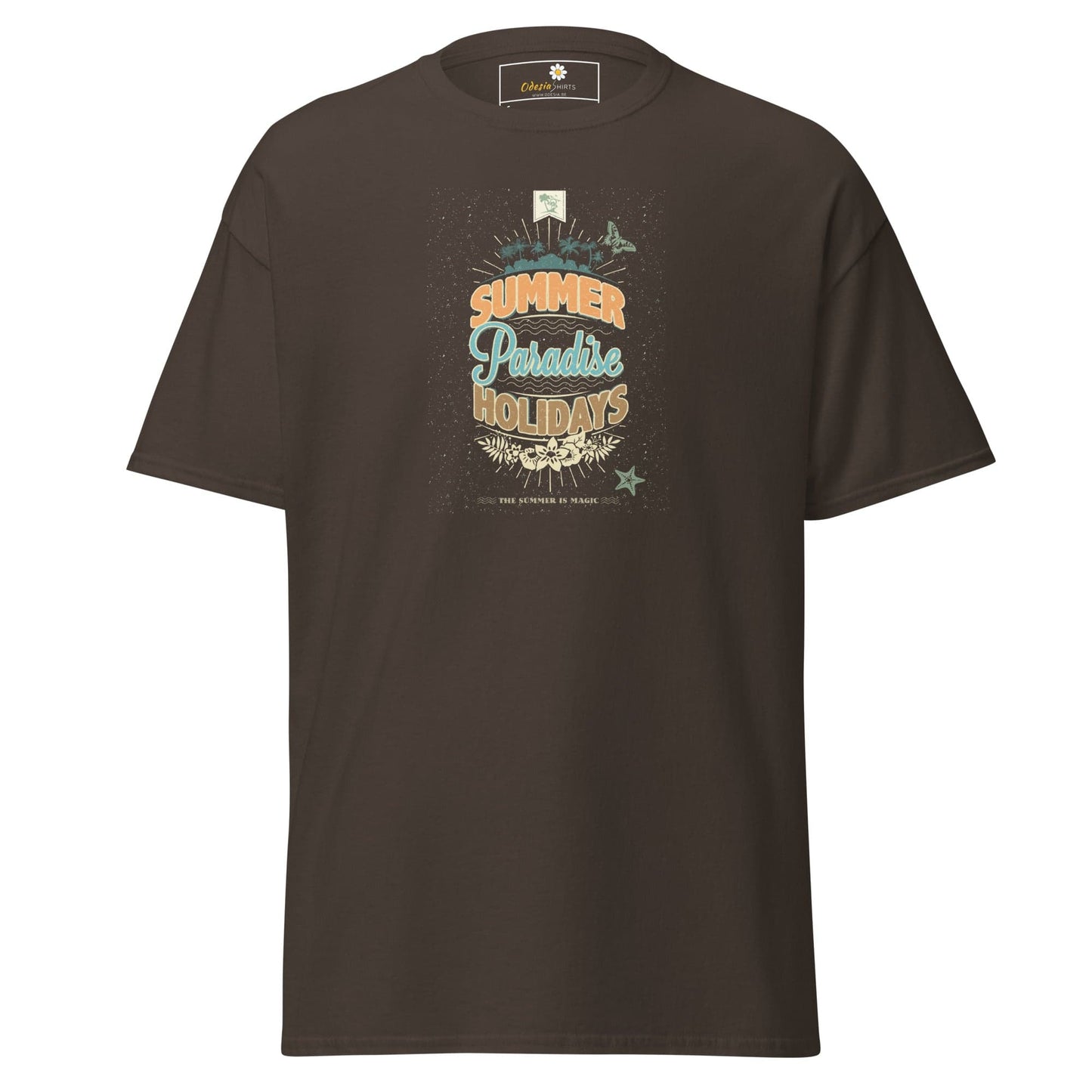 Unisex classic tee - SUMMER PARADISE - REGULAR - Dark Chocolate / S