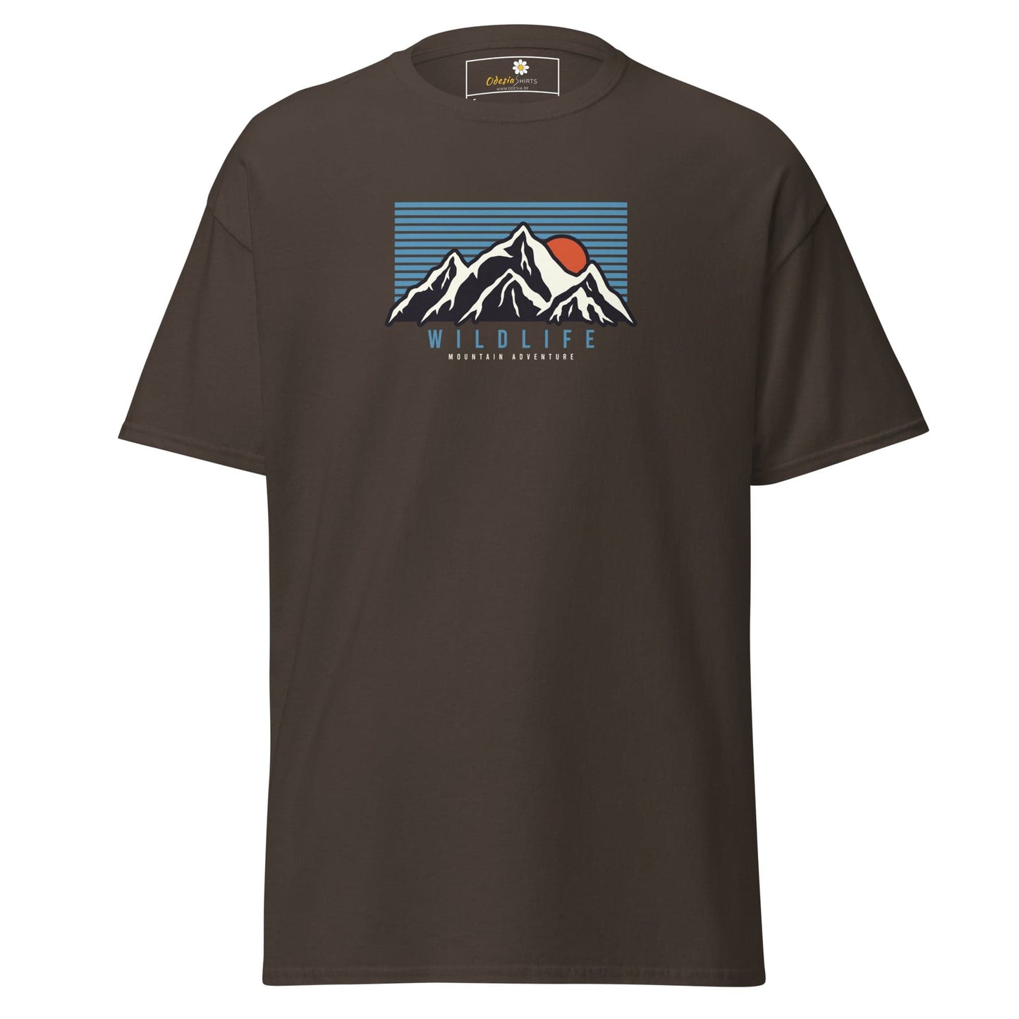 Unisex classic tee - NATURE MOUNTAIN WILDLIFE - REGULAR - Dark Chocolate / S