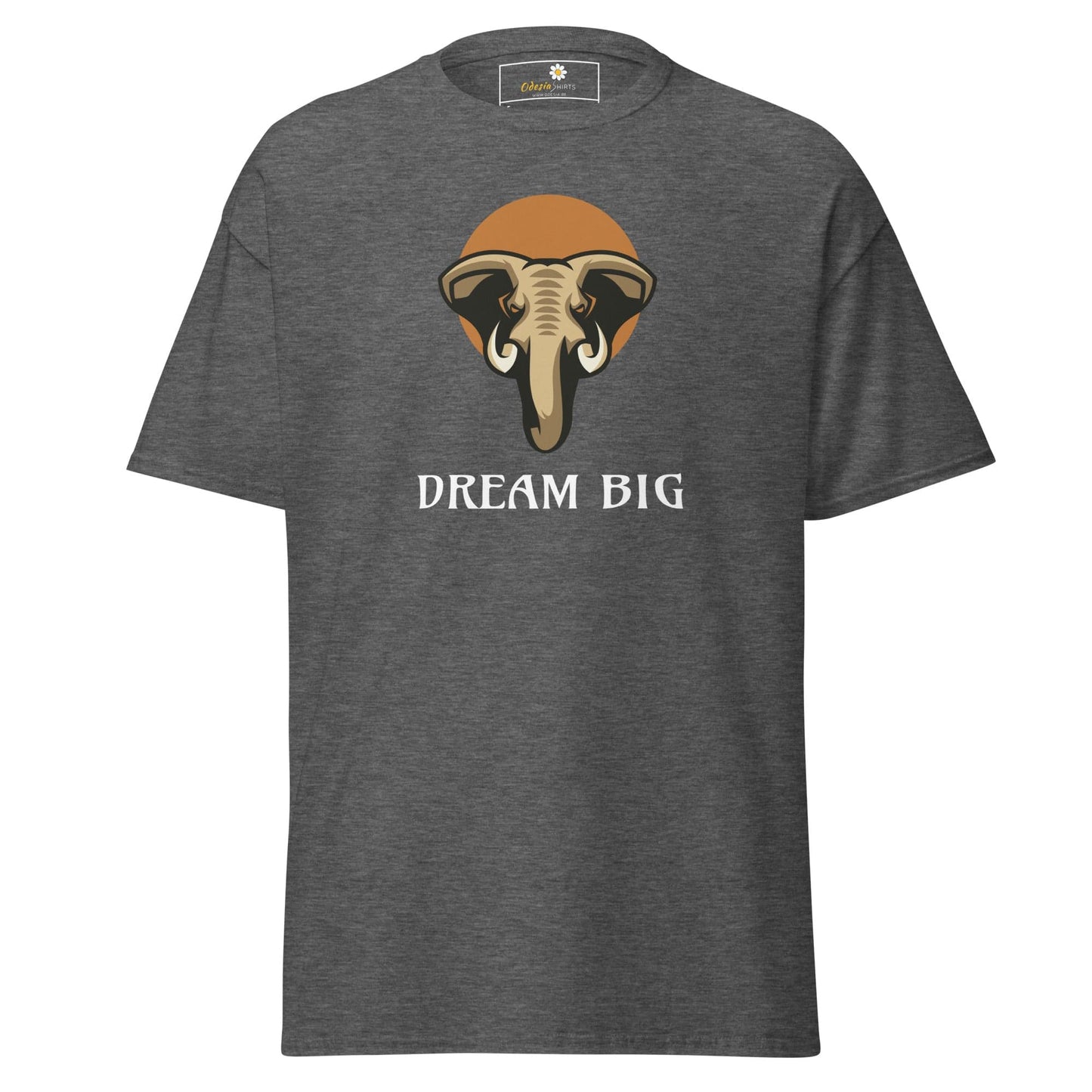 Unisex classic t-shirt - WILD LIFE ELEPHANT DREAM BIG - REGULAR - Dark Heather / S