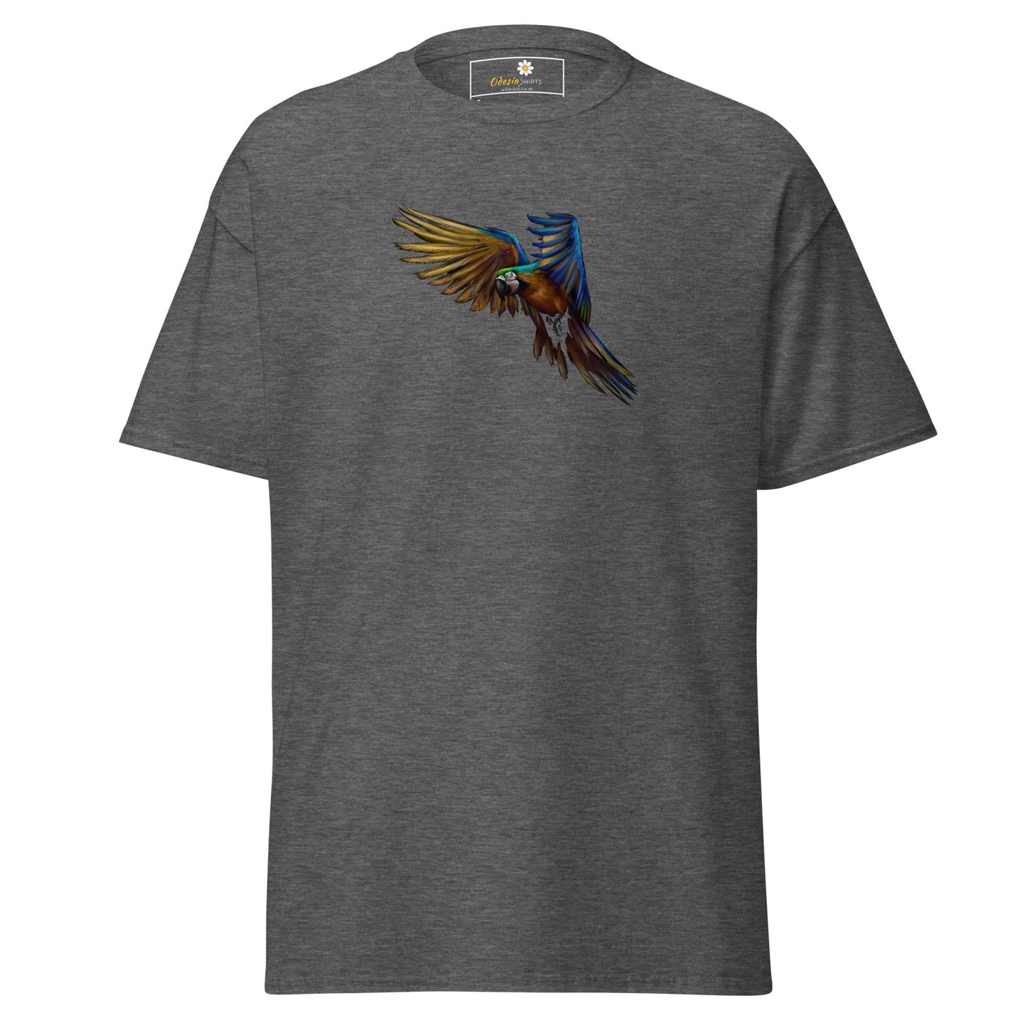 Unisex classic tee - WILD LIFE PARROT - REGULAR - Dark Heather / S