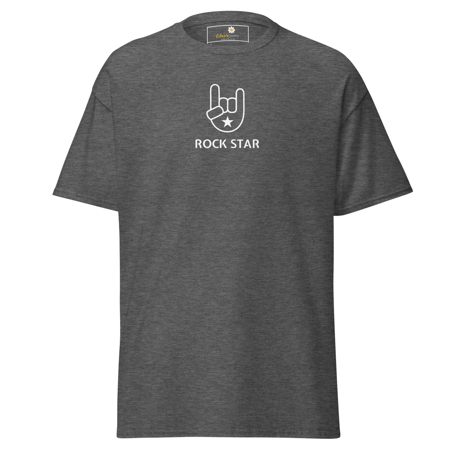 Unisex classic tee - MUSIC ROCK STAR - REGULAR - Dark Heather / S