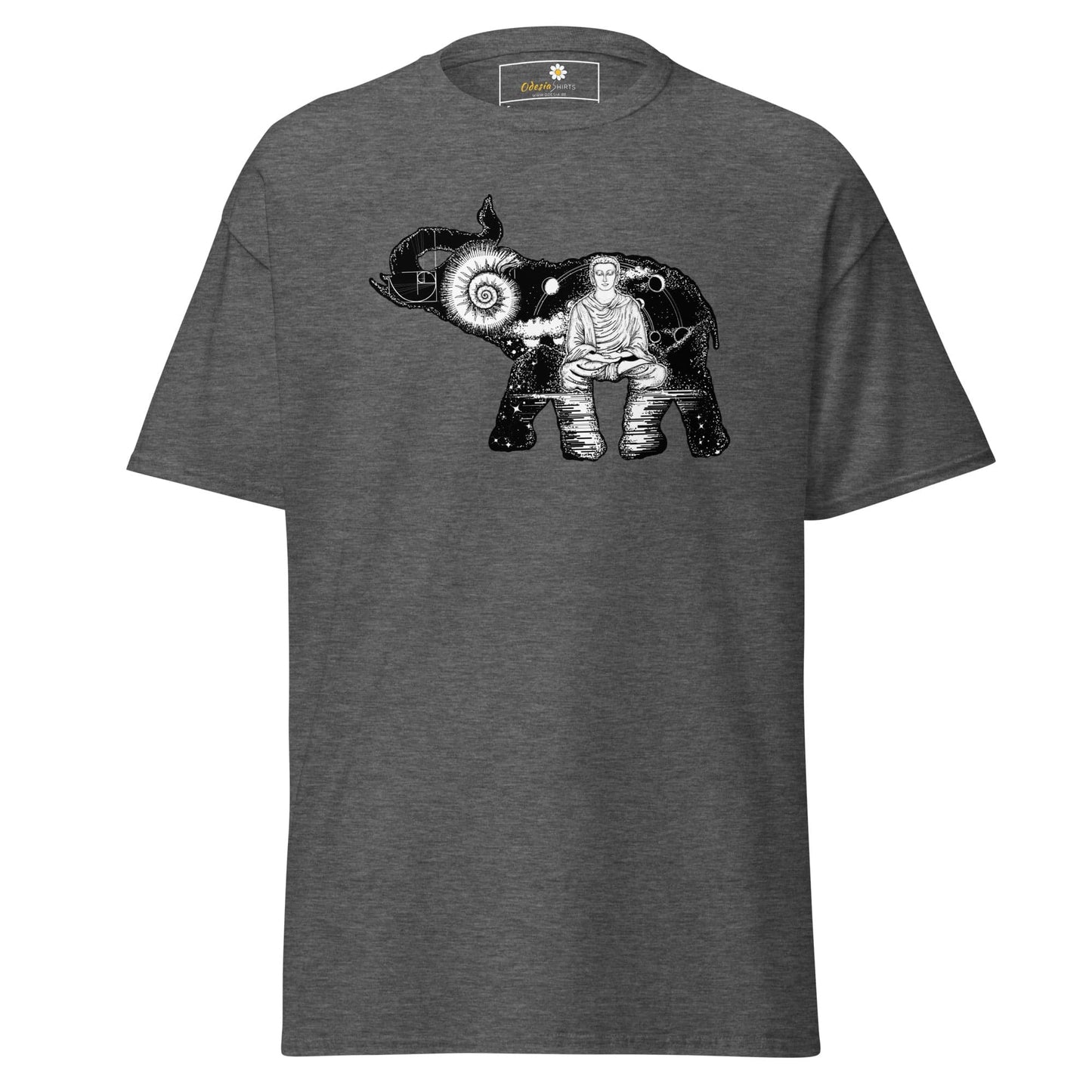 Unisex classic t-shirt - MYSTIC ELEPHANT MEDITATION - REGULAR - Dark Heather / S