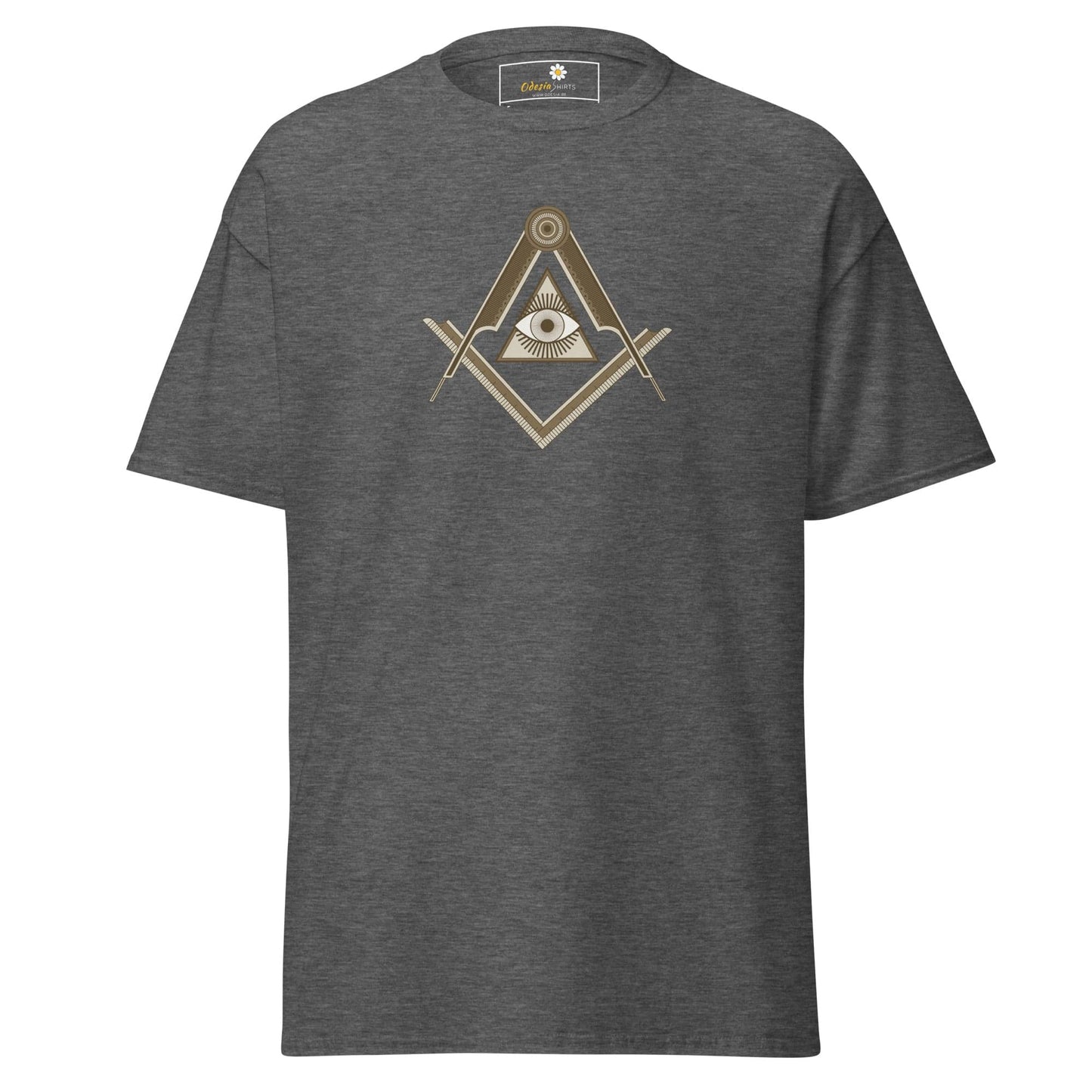 Unisex classic t-shirt - MYSTIC EYE TRIANGLE - REGULAR - Dark Heather / S
