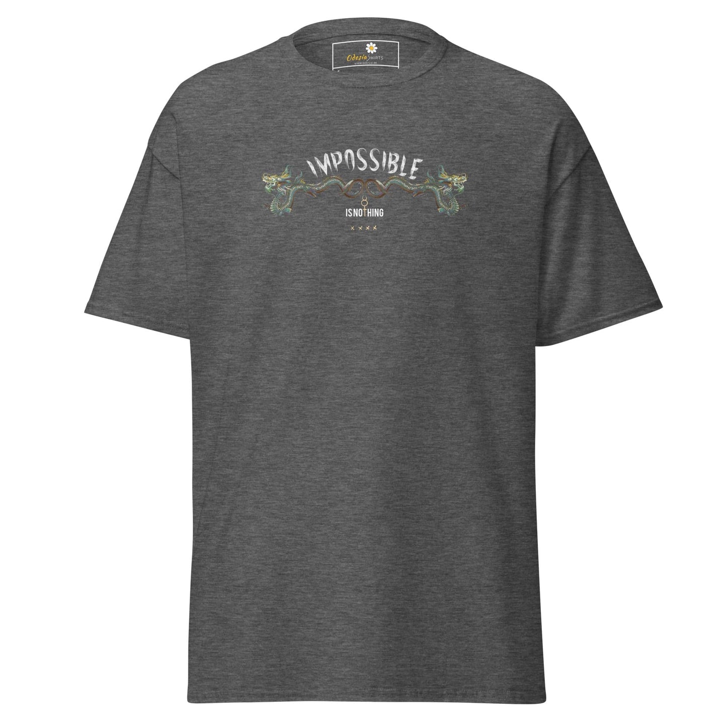 Unisex classic t-shirt - MYSTIC IMPOSSIBLE IS NOTHING - REGULAR - Dark Heather / S