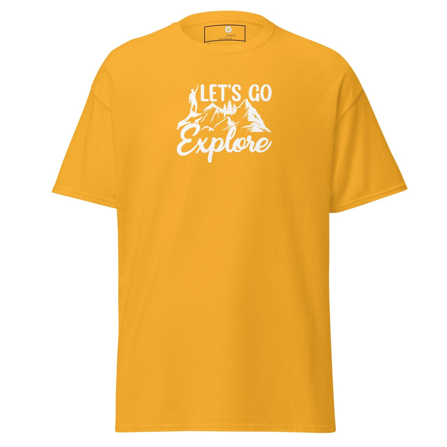 Unisex classic tee - ADVENTURE LETS GO EXPLORE - REGULAR - Gold / S