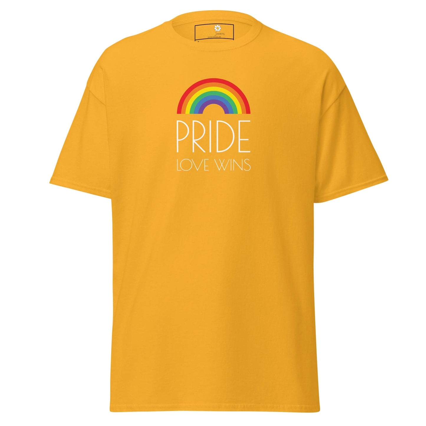 Unisex classic t-shirt - LGBTQ PRIDE LOVE WINS - REGULAR - Gold / S