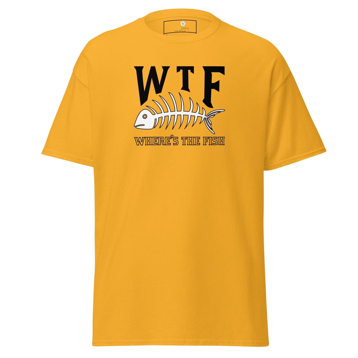 Unisex classic t-shirt - FUN WHERES THE FISH - REGULAR - Gold / S