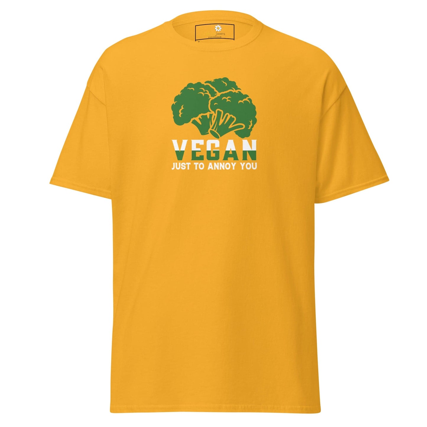Unisex classic tee - GREEN VEGAN TO ANNOY YOU - REGULAR - Gold / S