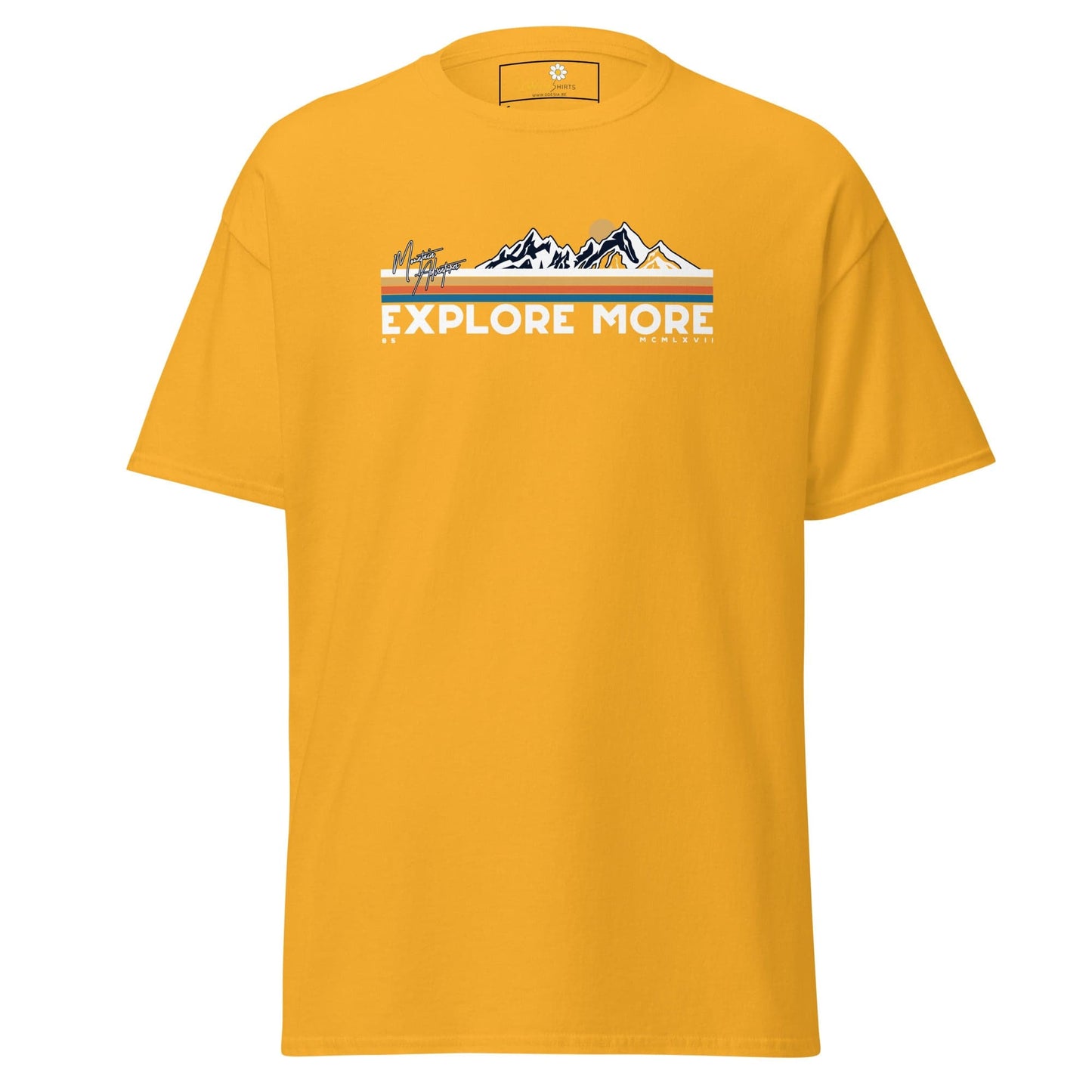 Unisex classic t-shirt - ADVENTURE EXPLORE MORE - REGULAR - Gold / S