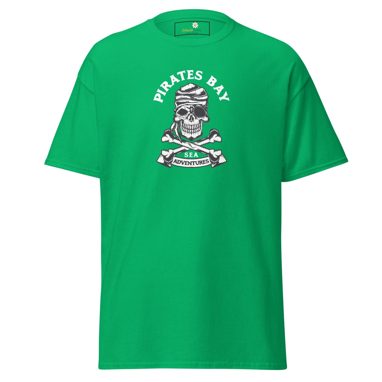 Unisex classic t-shirt - SKULL PIRATES BAY - REGULAR - Irish Green / S