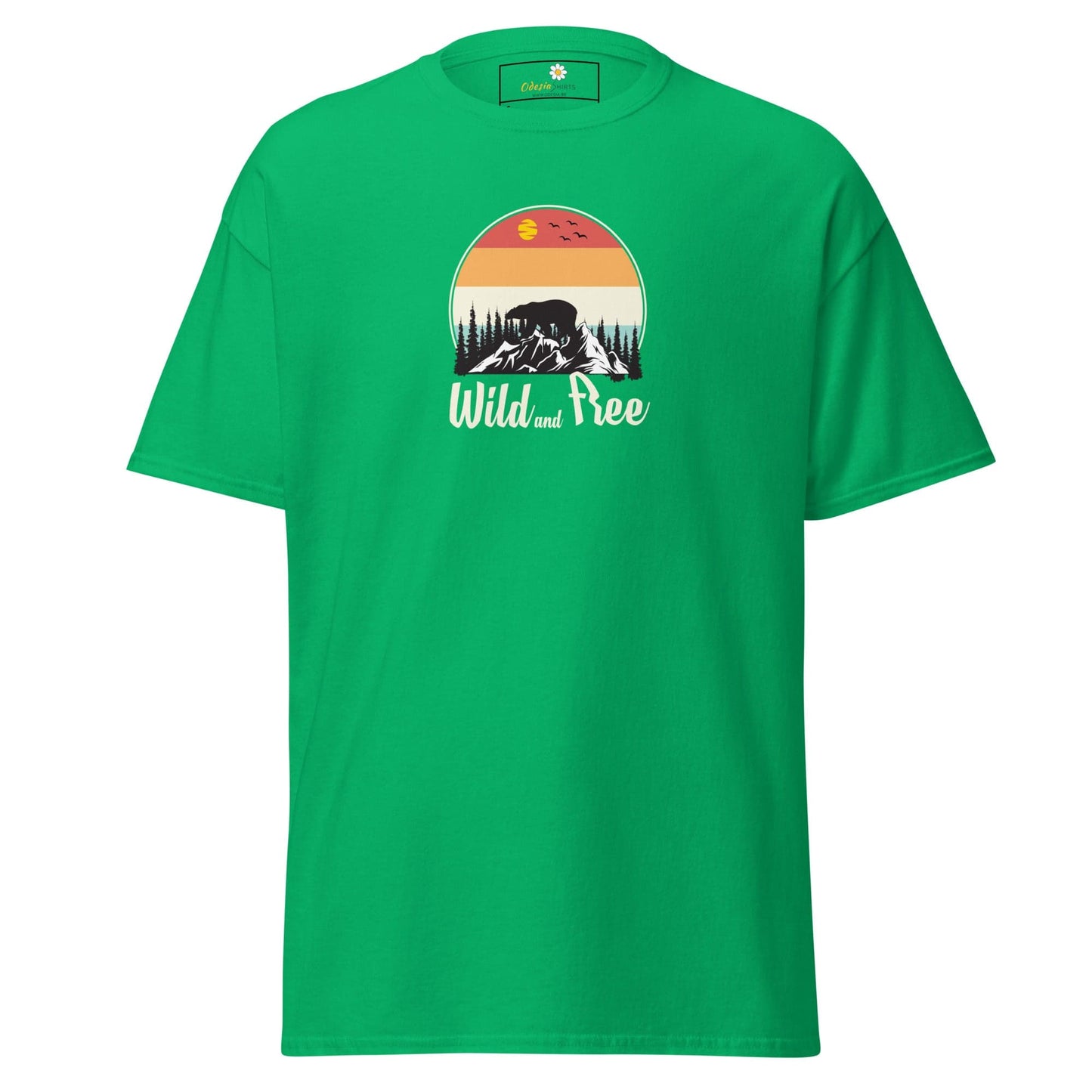Unisex classic t-shirt - ADVENTURE WILD AND FREE - REGULAR - Irish Green / S