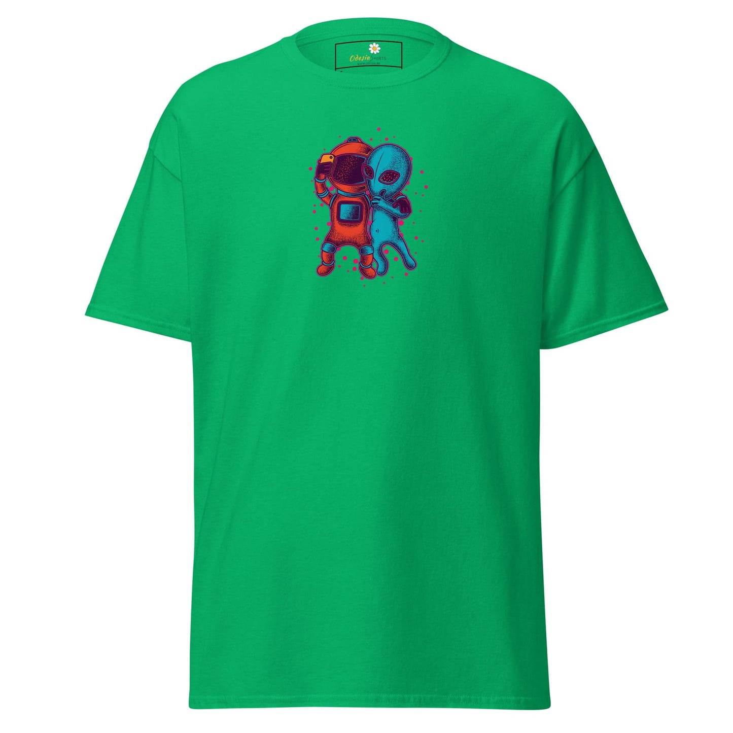 Unisex classic t-shirt - ASTRONAUT ALIEN SELFIE - REGULAR - Irish Green / S