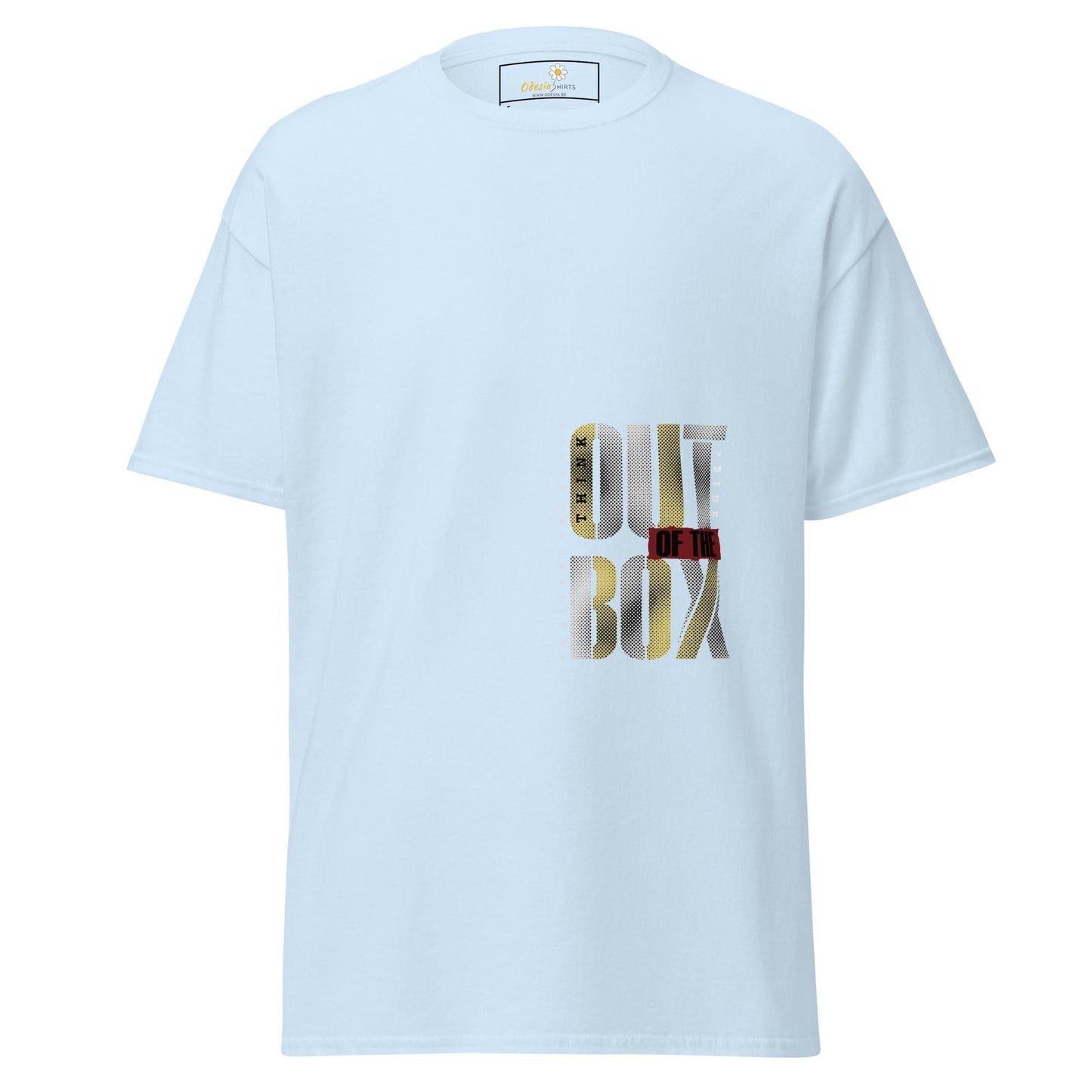 Unisex classic t-shirt - TEXT OUT OTHE BOX - REGULAR - Light Blue / S