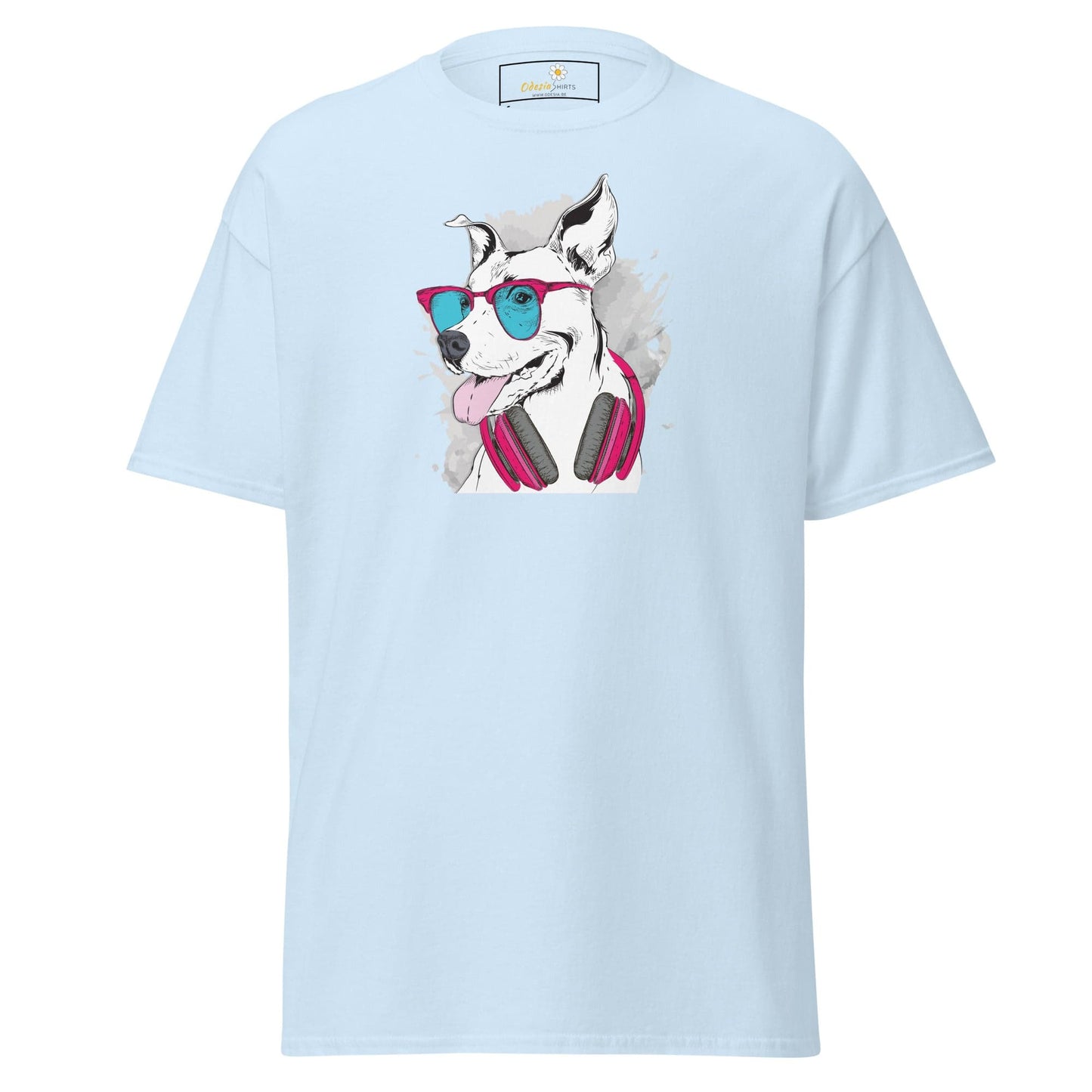 Unisex classic t-shirt - ANIMALS MUSIC DOG - REGULAR - Light Blue / S