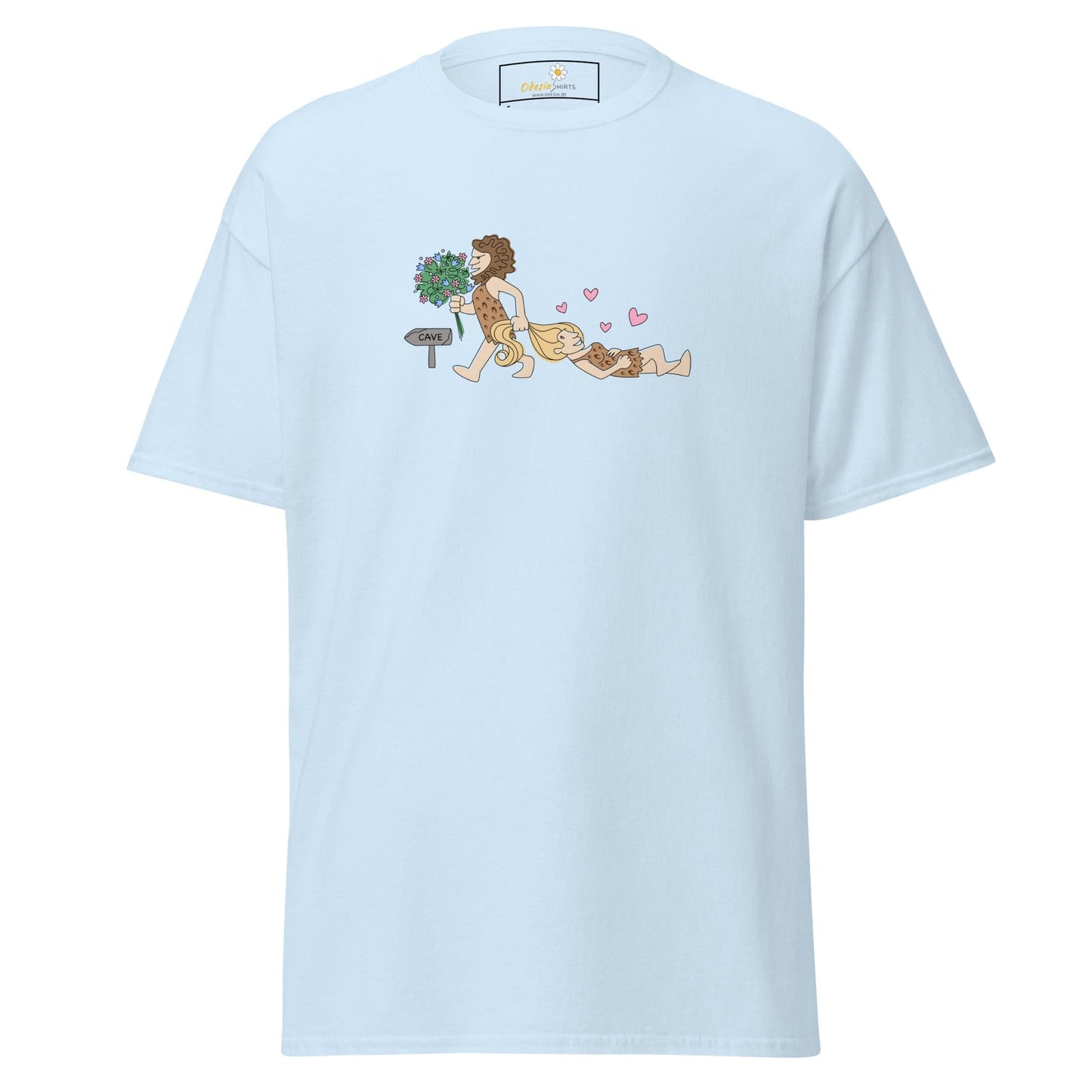 Unisex classic tee - FUN CAVEMAN - REGULAR - Light Blue / S