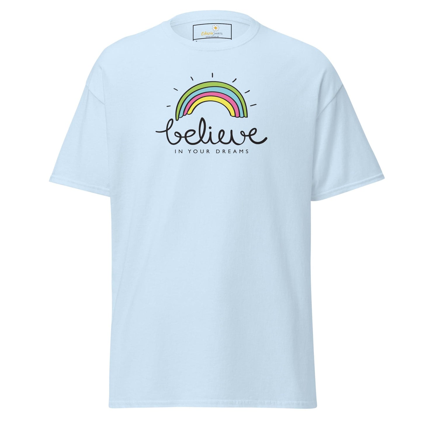 Unisex classic t-shirt - POSITIVE BELIEVE IN YOUR DREAMS - REGULAR - Light Blue / S