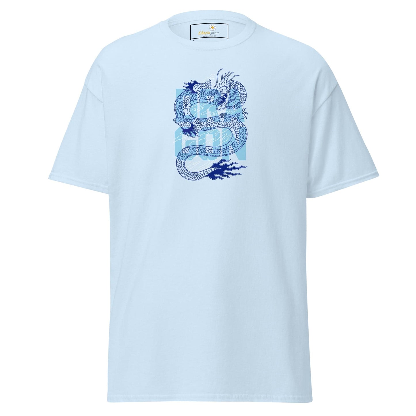 Unisex classic t-shirt - MYSTIC BLUE DRAGON - REGULAR - Light Blue / S