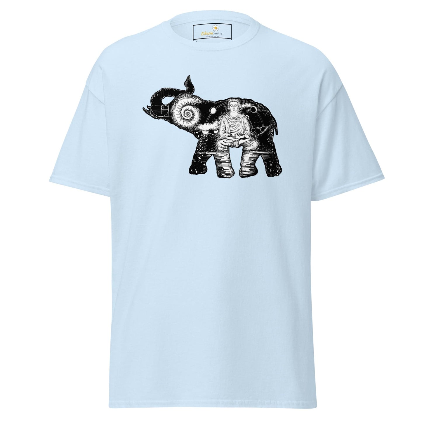 Unisex classic t-shirt - MYSTIC ELEPHANT MEDITATION - REGULAR - Light Blue / S