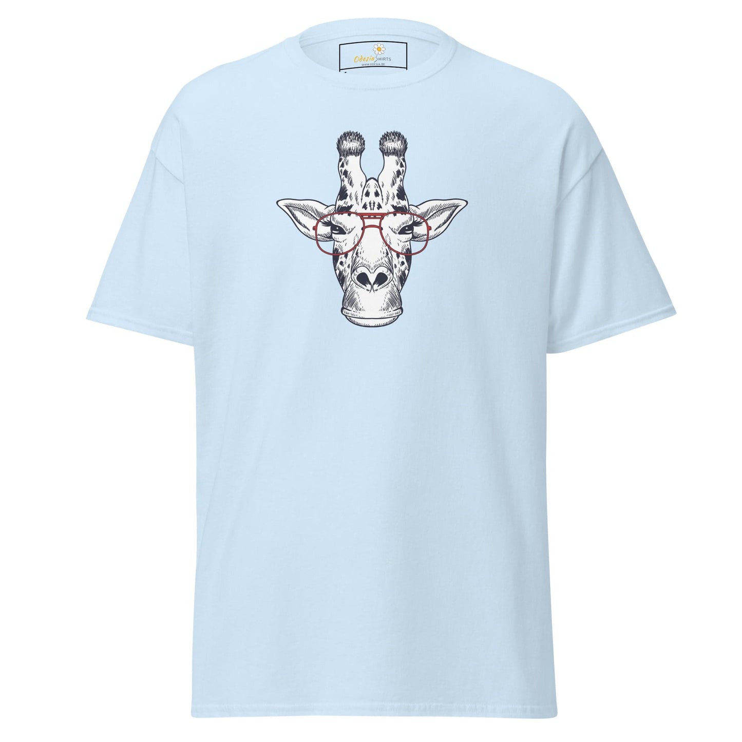 Unisex classic tee - WILD LIFE FUN GIRAFFE GLASSES - REGULAR - Light Blue / S